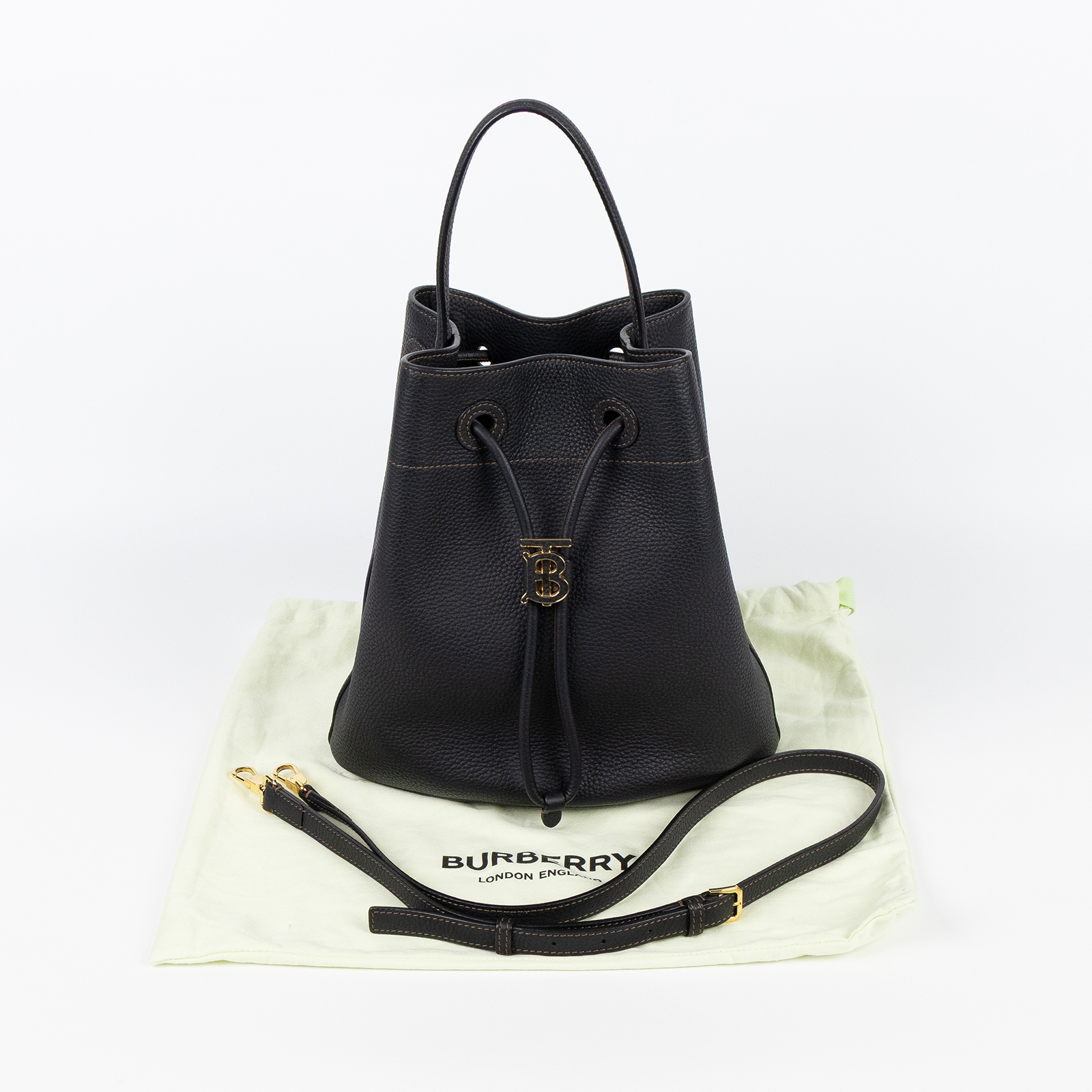 博柏利 BURBERRY TB Bag 水桶包 8055691 黑TB水桶包 無附屬品