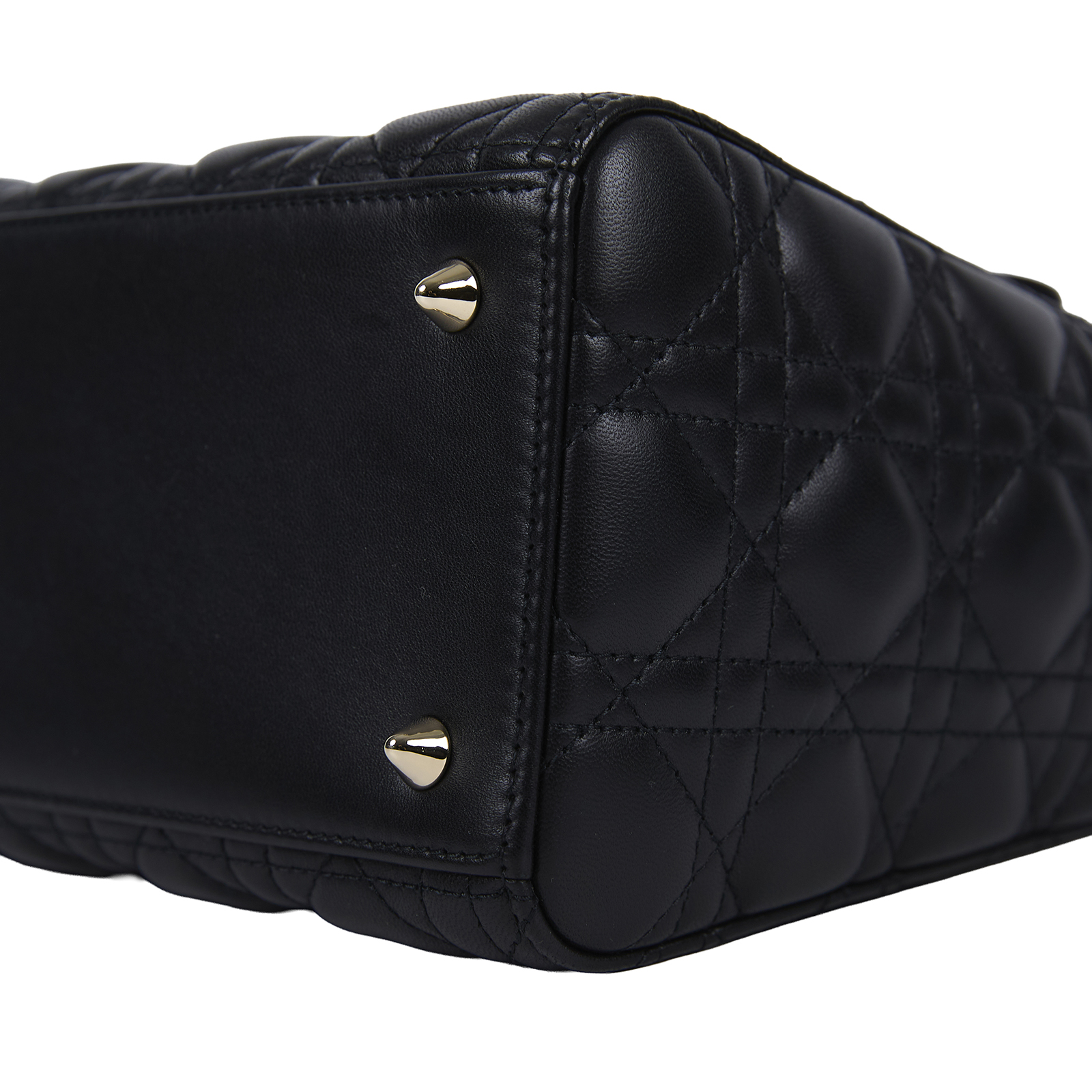 迪奧 CHRISTIAN DIOR Lady Dior 中型 手提 羊皮 藤格纹 M0565ONGEM900  原廠盒子/防塵袋/台灣購買證明/背帶