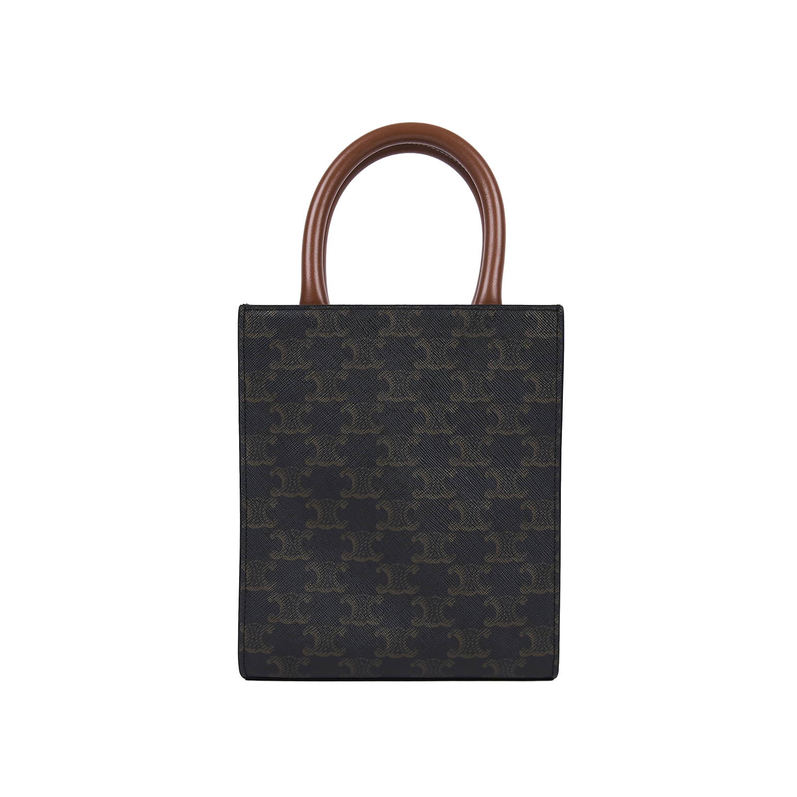 思琳 CELINE Triomphe帆布 迷你 直式 Cabas 肩背 手提包 194372BZK 黑凱旋門直立CABAS MINI 防塵袋