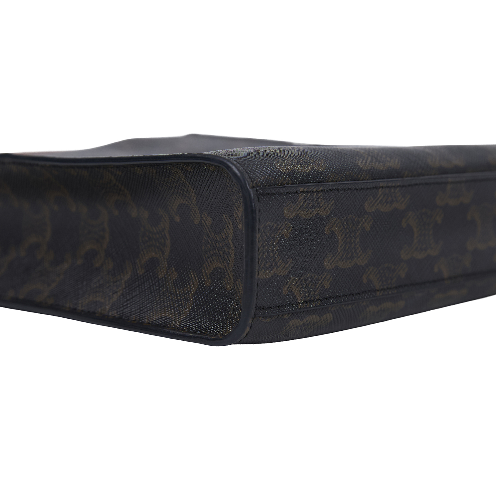 思琳 CELINE Triomphe帆布 迷你 直式 Cabas 肩背 手提包 194372BZK 黑凱旋門直立CABAS MINI 防塵袋