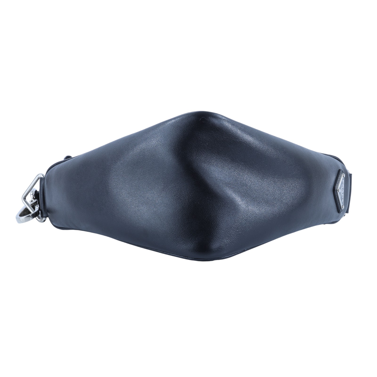 普拉達 PRADA 肩背包 1BH190_2BYA 黑三角肩背包 防塵袋/購買證明