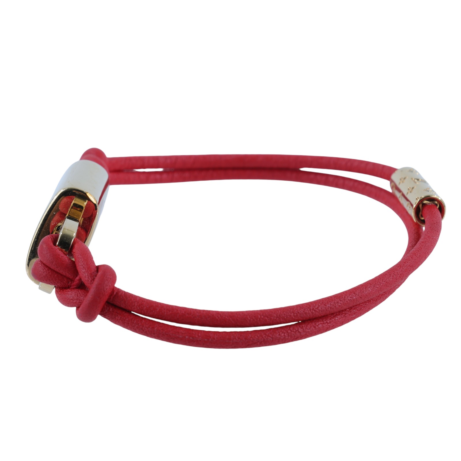 路易威登 LOUIS VUITTON LV Padlock 手鐲 紅色 M8139F 紅PADLOCK手環 原廠盒子/內襯