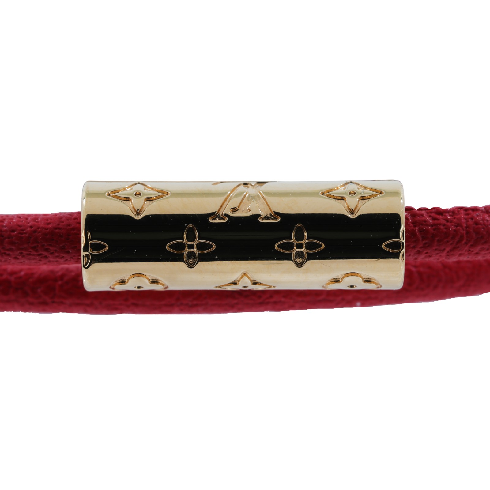 路易威登 LOUIS VUITTON LV Padlock 手鐲 紅色 M8139F 紅PADLOCK手環 原廠盒子/內襯