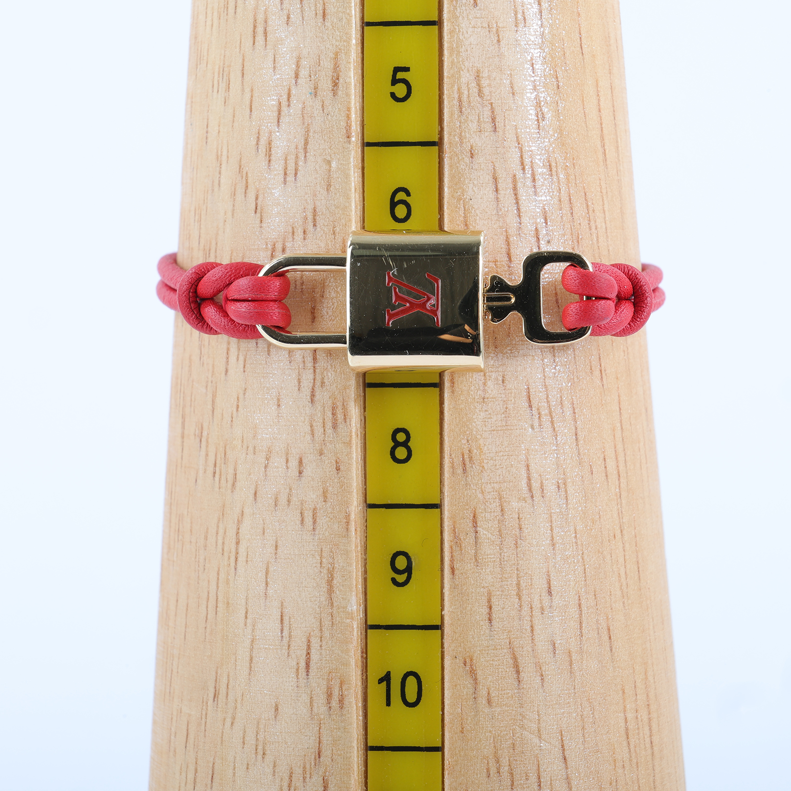 路易威登 LOUIS VUITTON LV Padlock 手鐲 紅色 M8139F 紅PADLOCK手環 原廠盒子/內襯