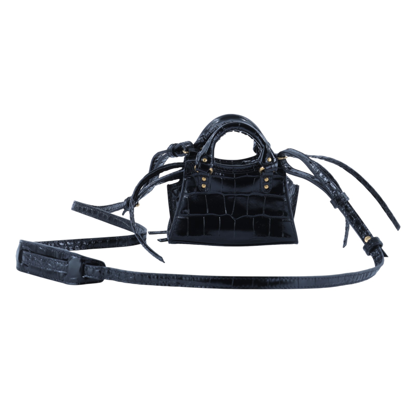 巴黎世家 BALENCIAGA NEO CLASSIC CITY 機車包 6695371ROD1 黑鱷魚壓紋Mini Neo Classic 防塵袋