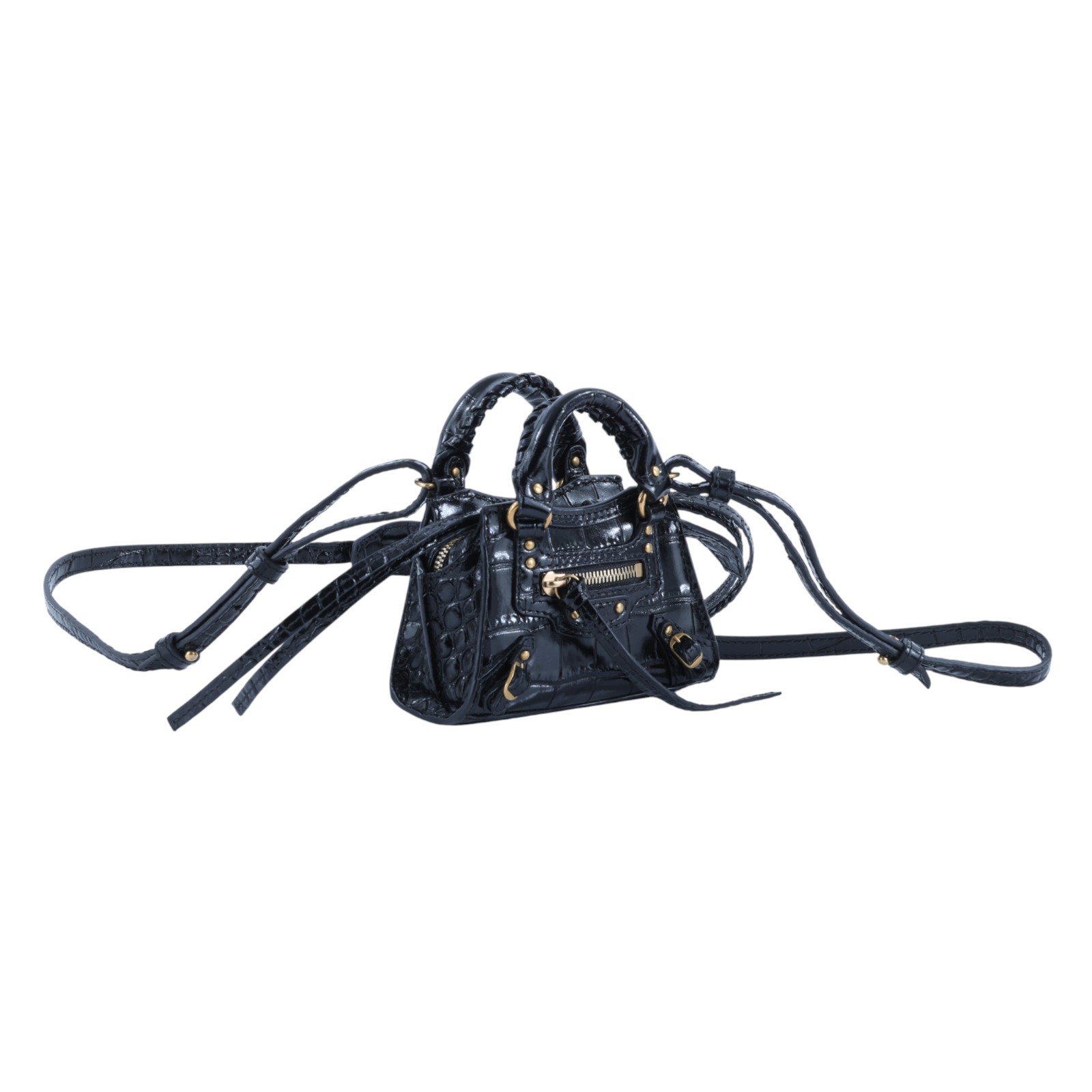 巴黎世家 BALENCIAGA NEO CLASSIC CITY 機車包 6695371ROD1 黑鱷魚壓紋Mini Neo Classic 防塵袋