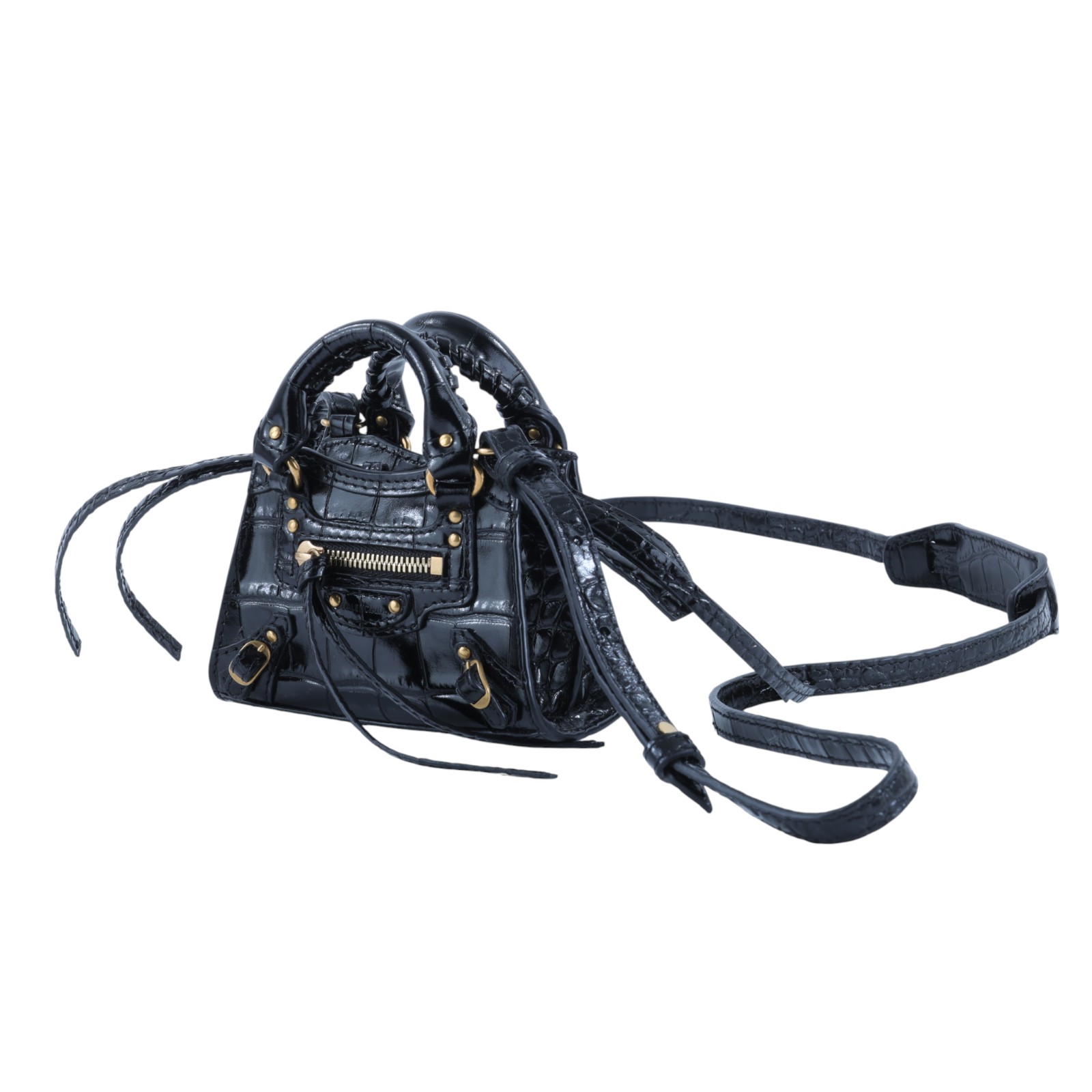 巴黎世家 BALENCIAGA NEO CLASSIC CITY 機車包 6695371ROD1 黑鱷魚壓紋Mini Neo Classic 防塵袋