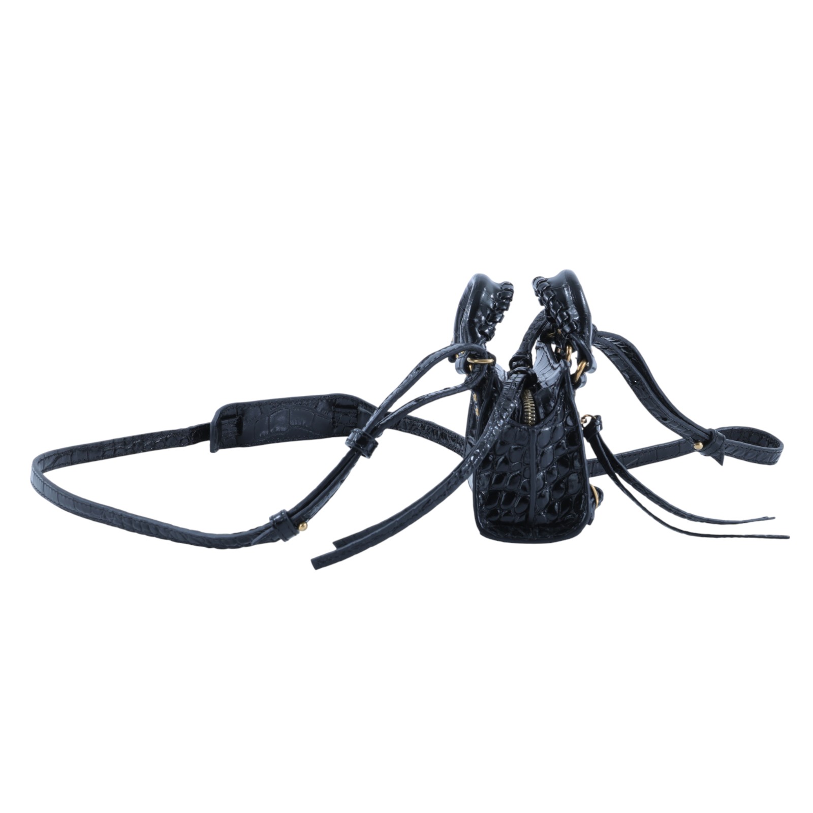 巴黎世家 BALENCIAGA NEO CLASSIC CITY 機車包 6695371ROD1 黑鱷魚壓紋Mini Neo Classic 防塵袋