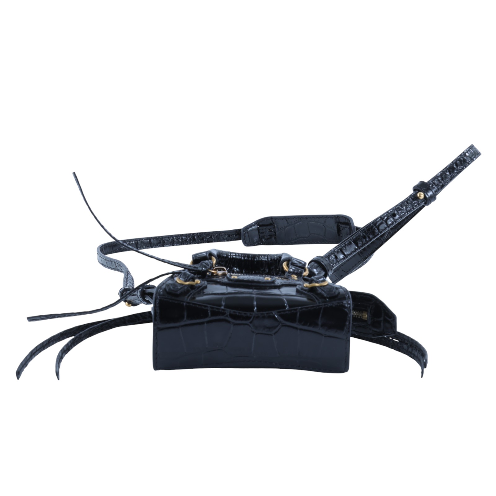 巴黎世家 BALENCIAGA NEO CLASSIC CITY 機車包 6695371ROD1 黑鱷魚壓紋Mini Neo Classic 防塵袋