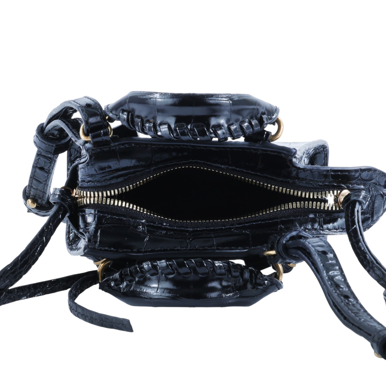 巴黎世家 BALENCIAGA NEO CLASSIC CITY 機車包 6695371ROD1 黑鱷魚壓紋Mini Neo Classic 防塵袋