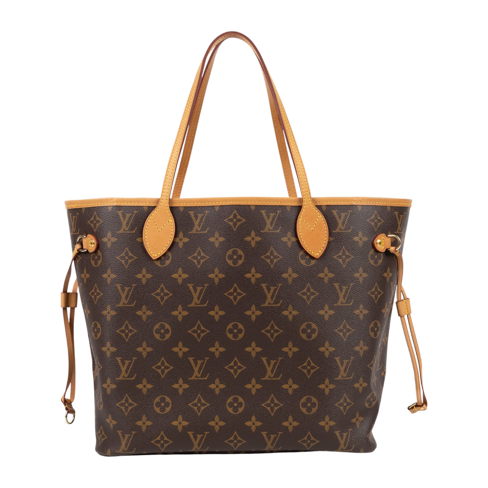 路易威登 LOUIS VUITTON Neverfull MM  經典帆布 肩背 購物袋 櫻桃紅內襯 M46987 晶片款  無附屬品