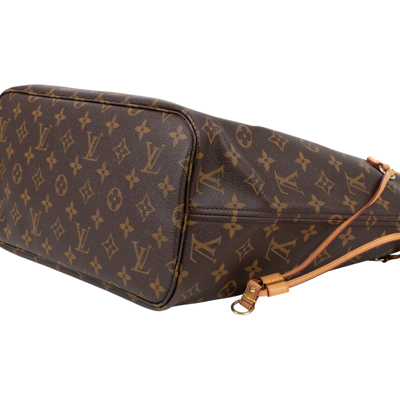 路易威登 LOUIS VUITTON Neverfull MM  經典帆布 肩背 購物袋 櫻桃紅內襯 M46987 晶片款  無附屬品