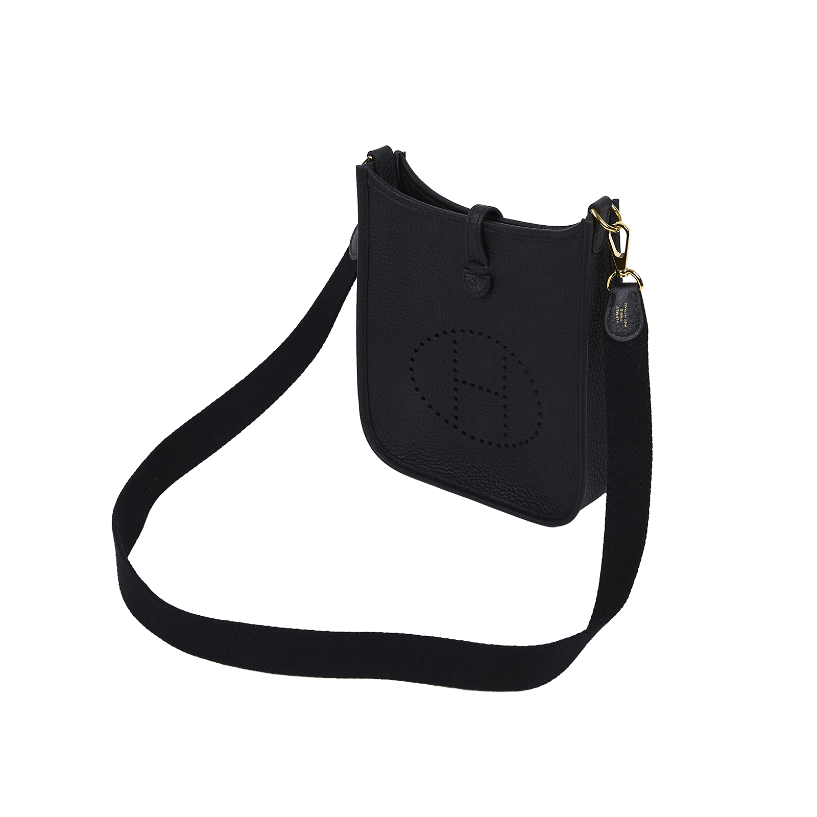 愛馬仕 Hermes Evelyne Bag Mini 伊芙琳包 Evelyne 16 黑色 金色五金 H069426CC89   原廠盒子/防塵袋/購買證明影本