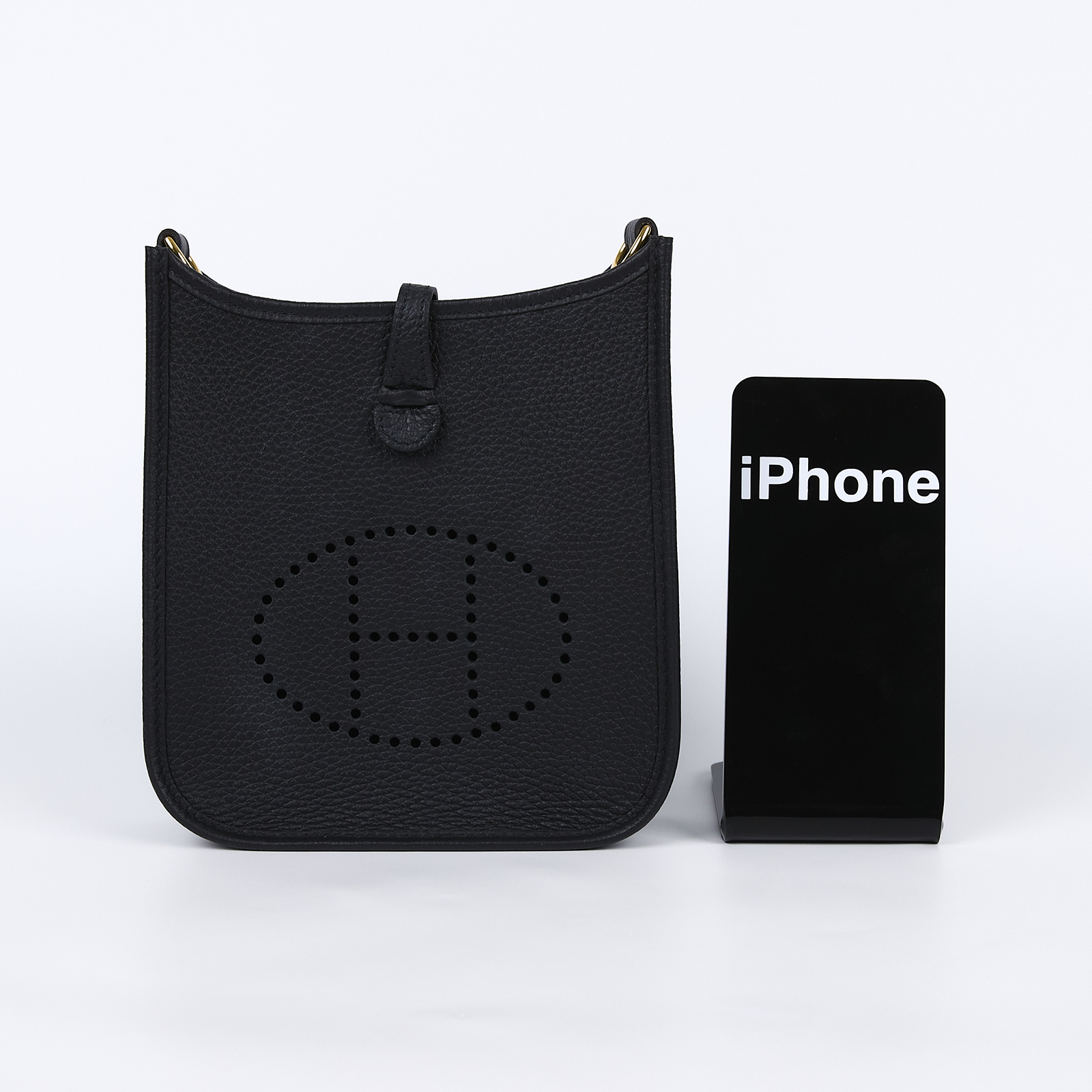 愛馬仕 Hermes Evelyne Bag Mini 伊芙琳包 Evelyne 16 黑色 金色五金 H069426CC89   原廠盒子/防塵袋/購買證明影本