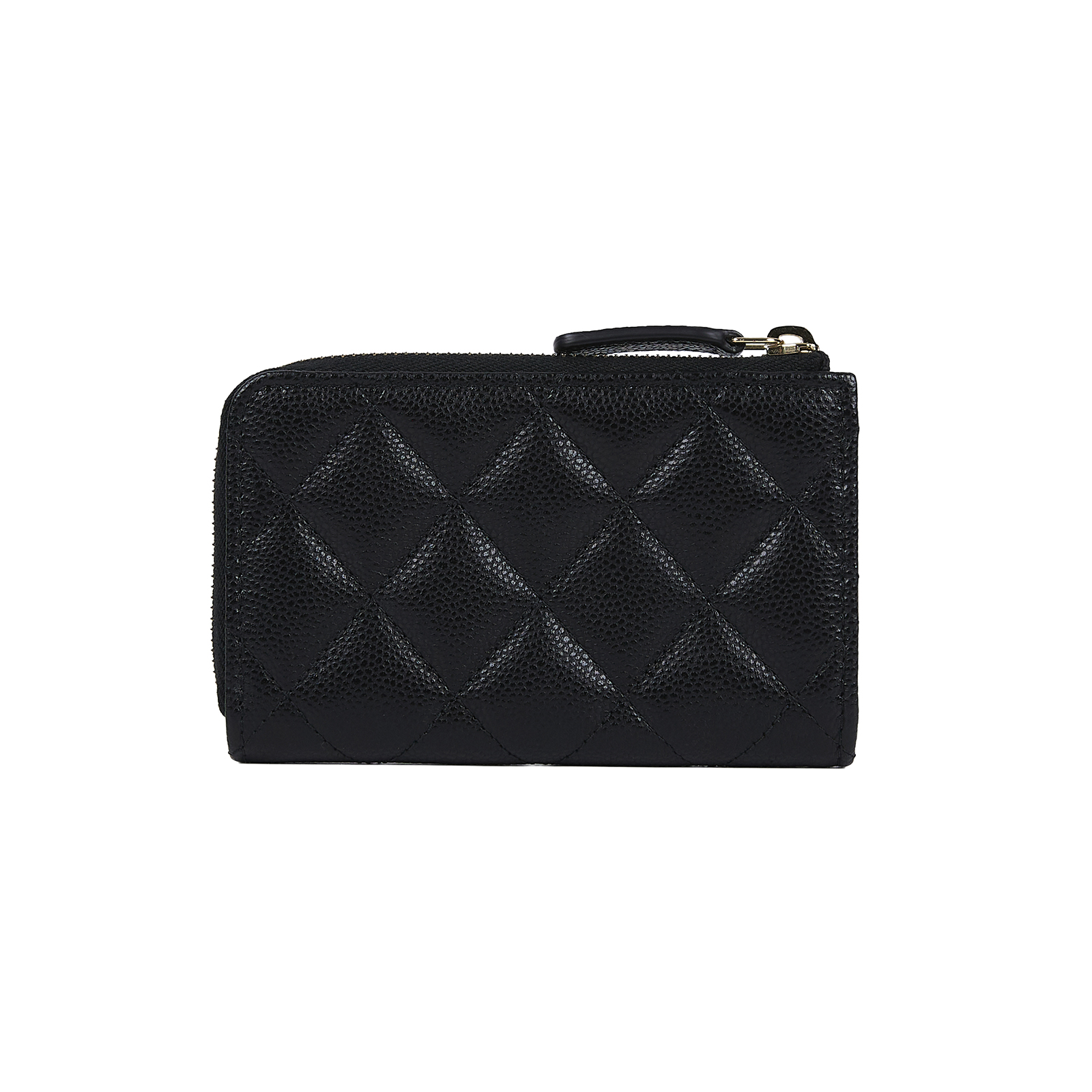 香奈兒 CHANEL CC LOGO 菱格紋 鑰匙包 零錢包 AP0221 晶片款 黑荔枝零錢鑰匙包 原廠盒子/防塵袋