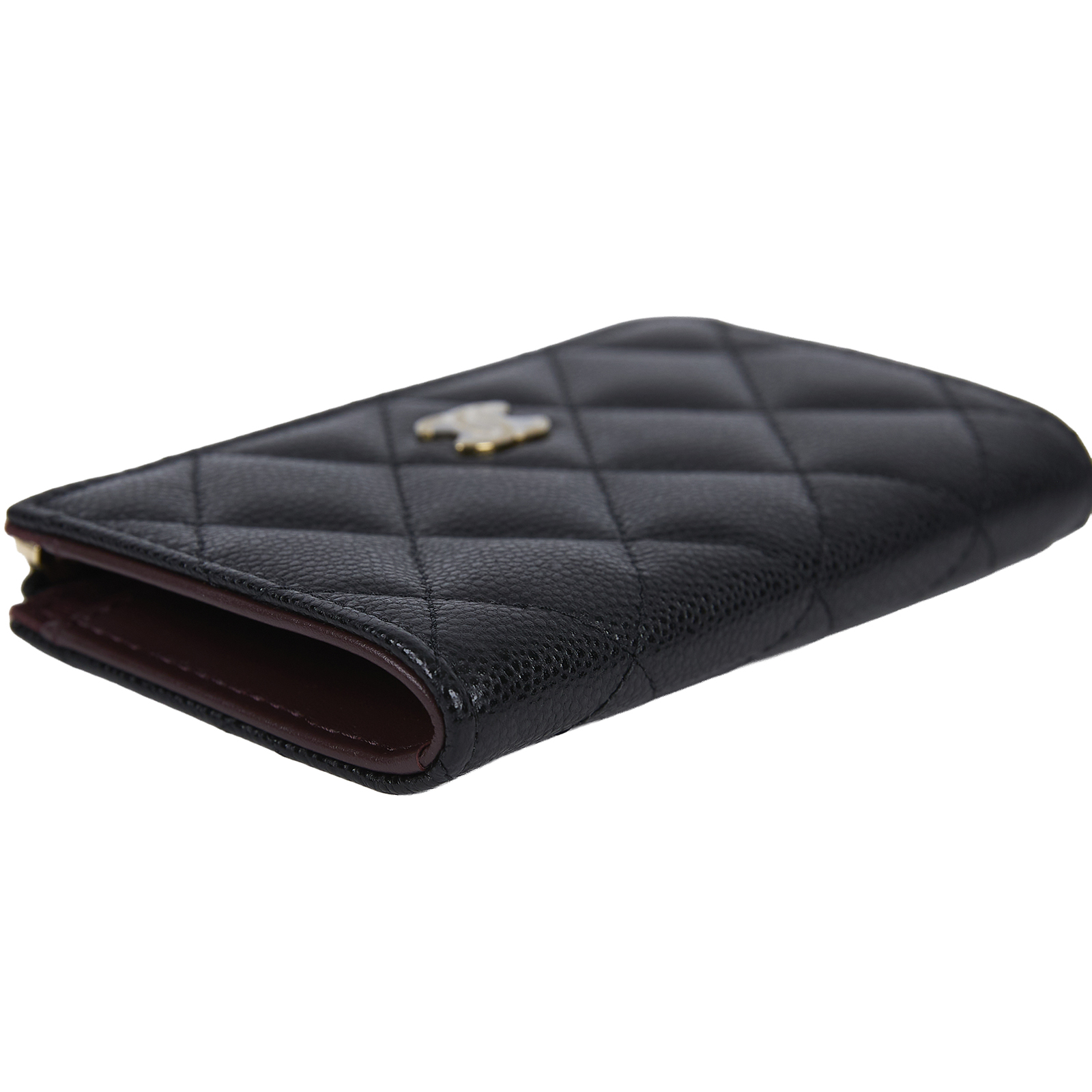 香奈兒 CHANEL CC LOGO 菱格紋 鑰匙包 零錢包 AP0221 晶片款 黑荔枝零錢鑰匙包 原廠盒子/防塵袋