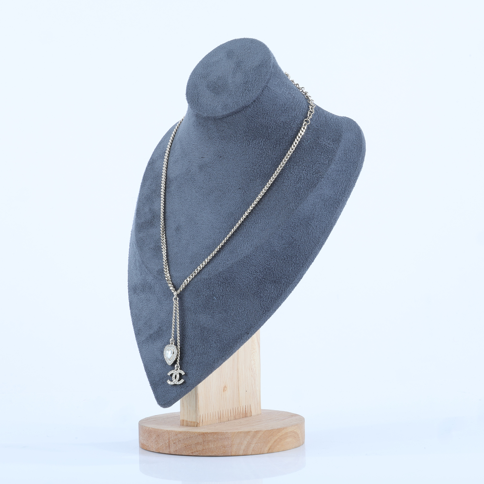 香奈兒 CHANEL CC LOGO 項鍊 5176777577265C24A 水鑽雙C愛心項鍊 原廠盒子/內襯