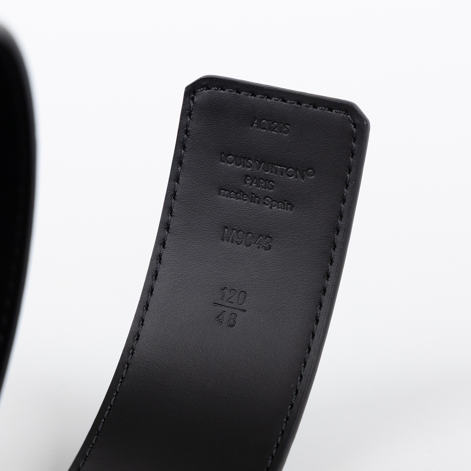 路易威登 LOUIS VUITTON LV Initiales 40毫米 雙面皮帶 M9043V 黑原花皮帶 防塵袋