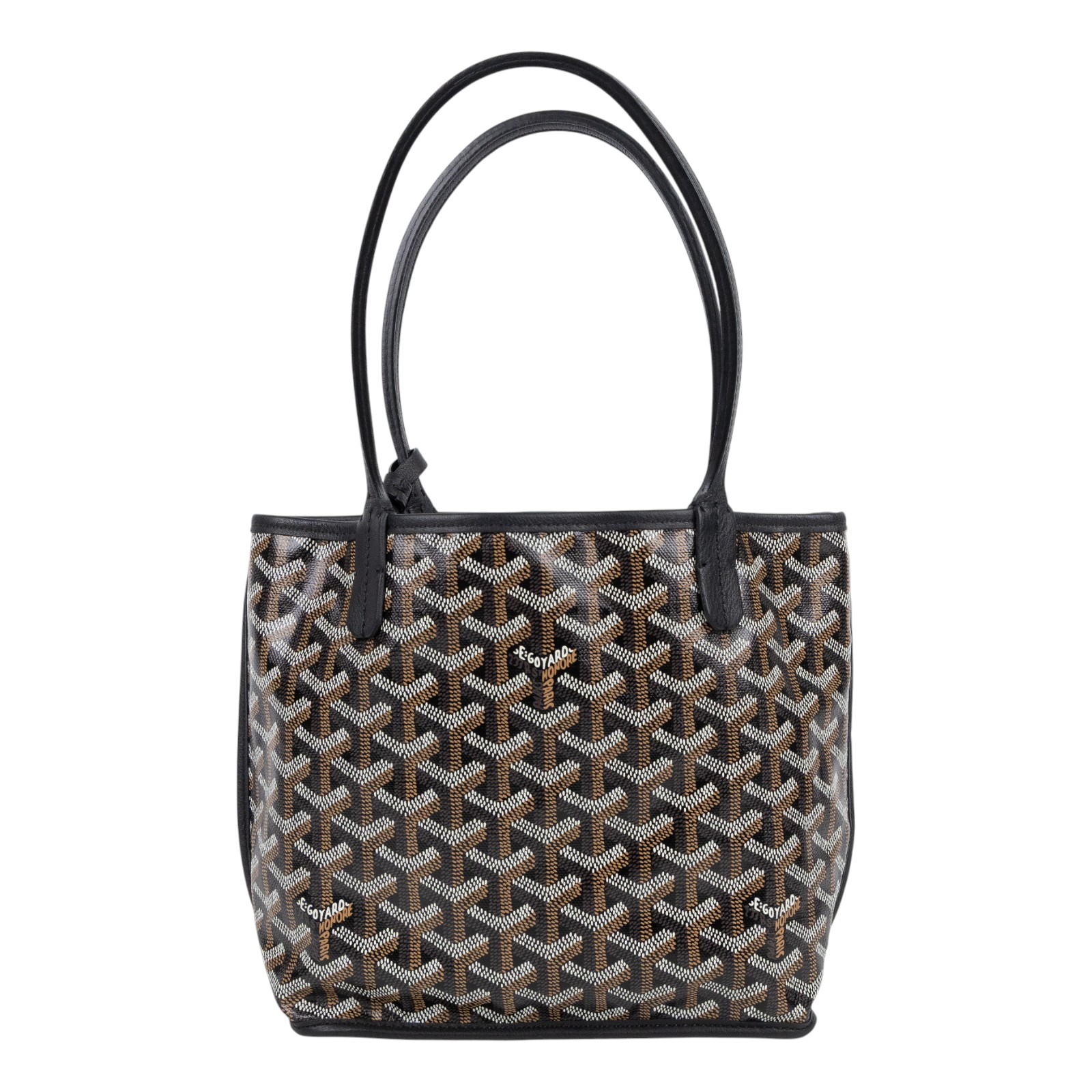 高雅德 GOYARD Anjou Mini Bag 托特包 ANJOUSMINCG 黑ANJOU MINI 防塵袋/購買證明影本