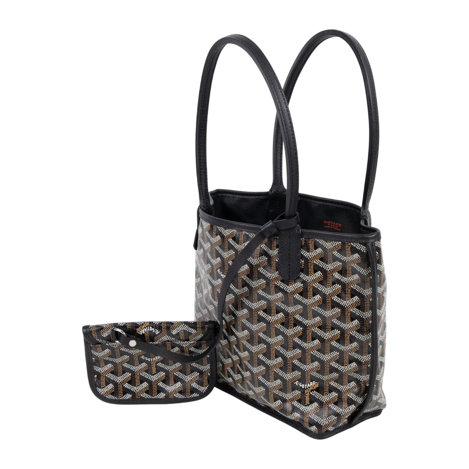 高雅德 GOYARD Anjou Mini Bag 托特包 ANJOUSMINCG 黑ANJOU MINI 防塵袋/購買證明影本