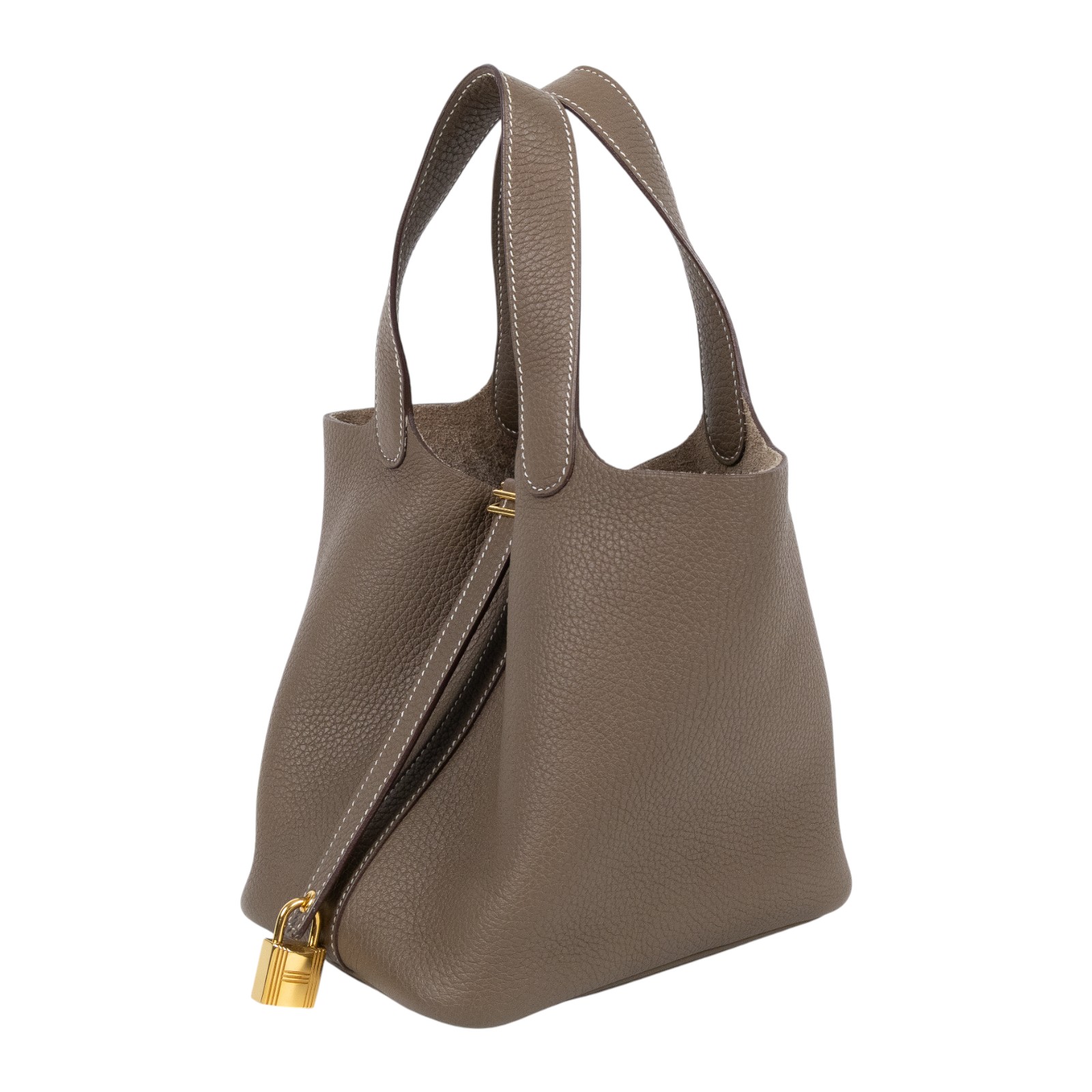 愛馬仕 Hermes Picotin Lock 18 菜籃子包 金色五金 大象灰 H056289CC18 Z刻  原廠盒子/防塵袋/鎖組/收據