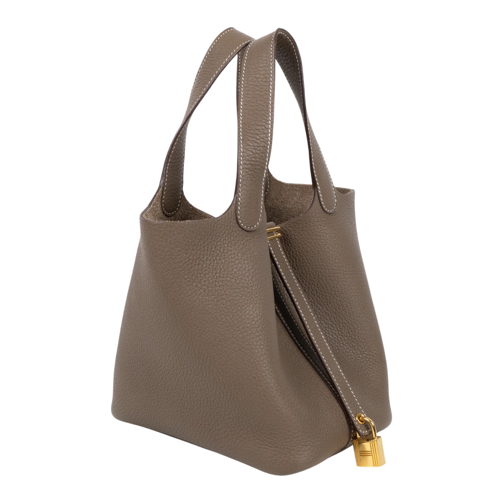 愛馬仕 Hermes Picotin Lock 18 菜籃子包 金色五金 大象灰 H056289CC18 Z刻  原廠盒子/防塵袋/鎖組/收據