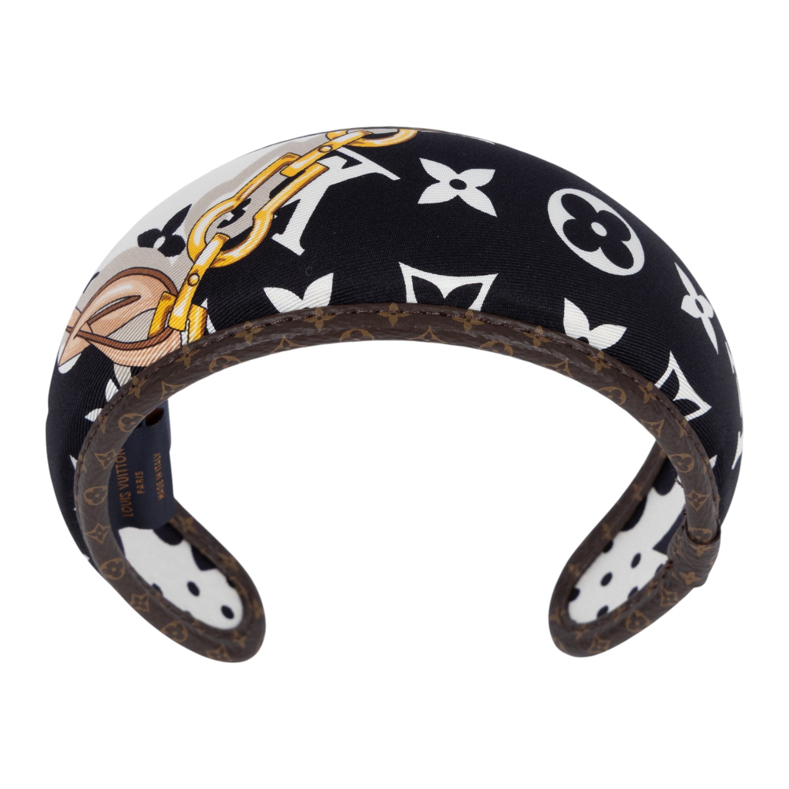 路易威登 LOUIS VUITTON 髮箍 髮飾 頭飾 M77394 黑白原花髮箍 無附屬品