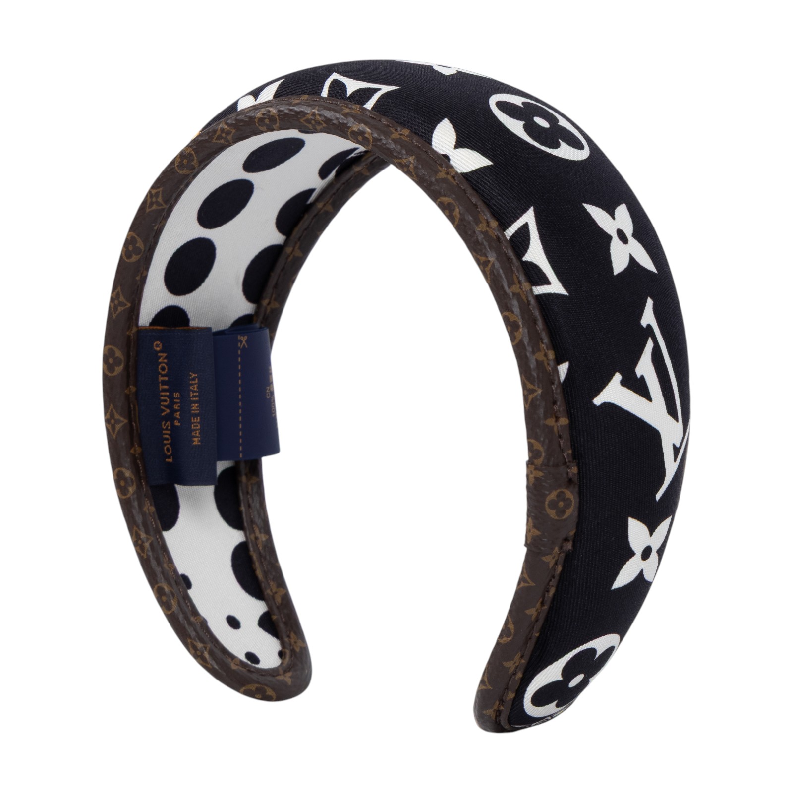 路易威登 LOUIS VUITTON 髮箍 髮飾 頭飾 M77394 黑白原花髮箍 無附屬品