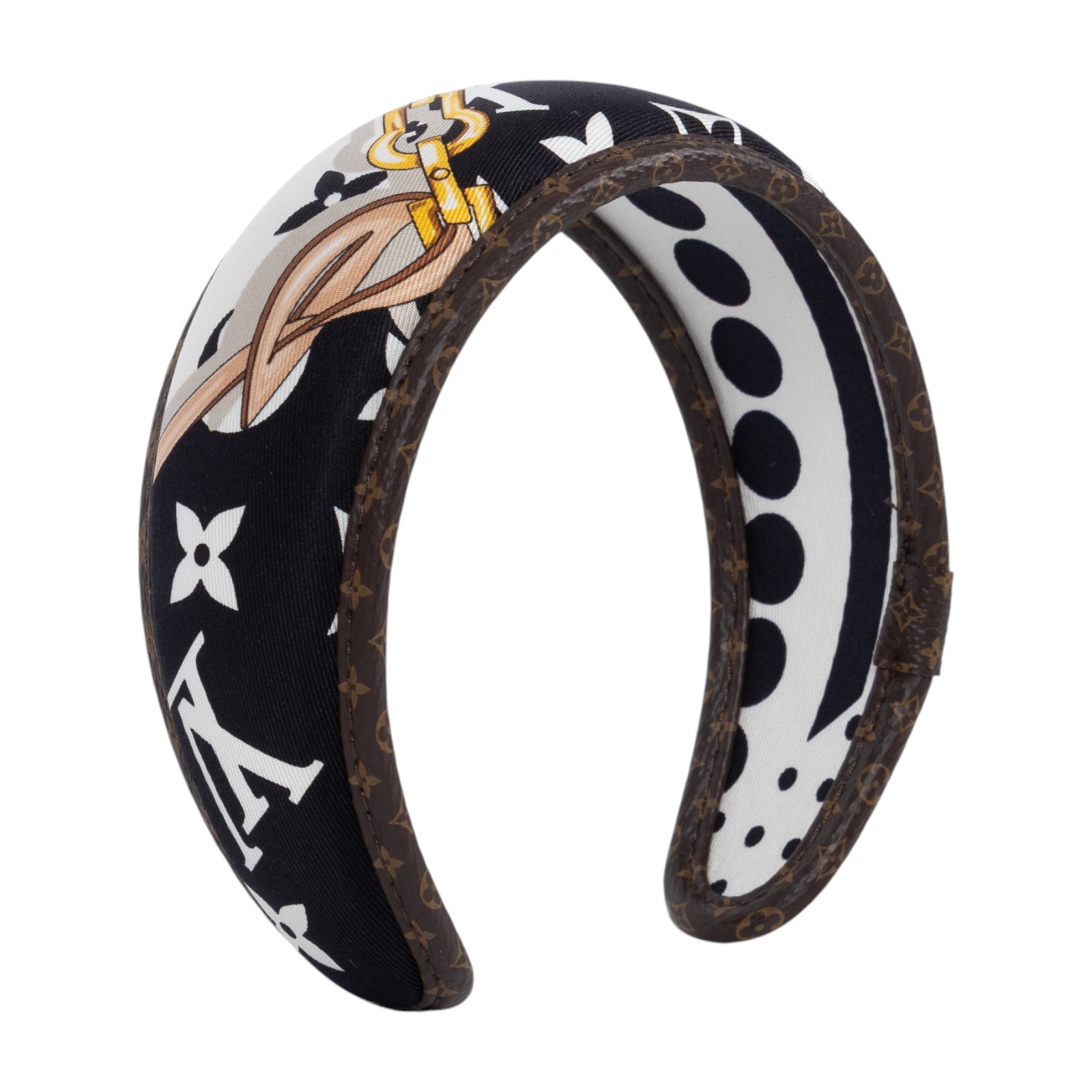 路易威登 LOUIS VUITTON 髮箍 髮飾 頭飾 M77394 黑白原花髮箍 無附屬品