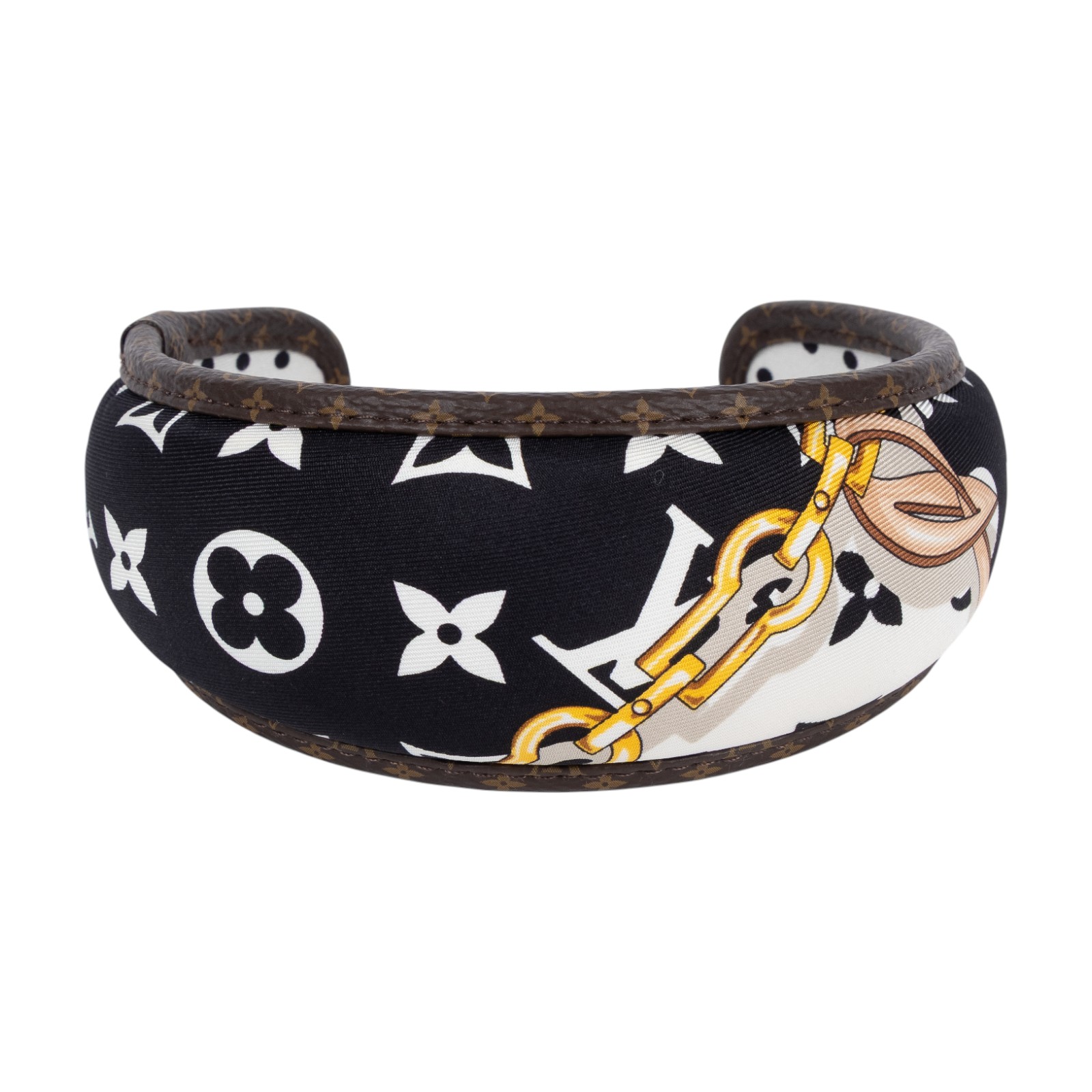 路易威登 LOUIS VUITTON 髮箍 髮飾 頭飾 M77394 黑白原花髮箍 無附屬品