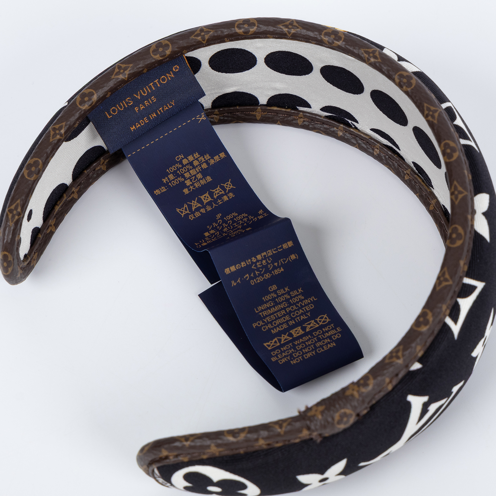 路易威登 LOUIS VUITTON 髮箍 髮飾 頭飾 M77394 黑白原花髮箍 無附屬品