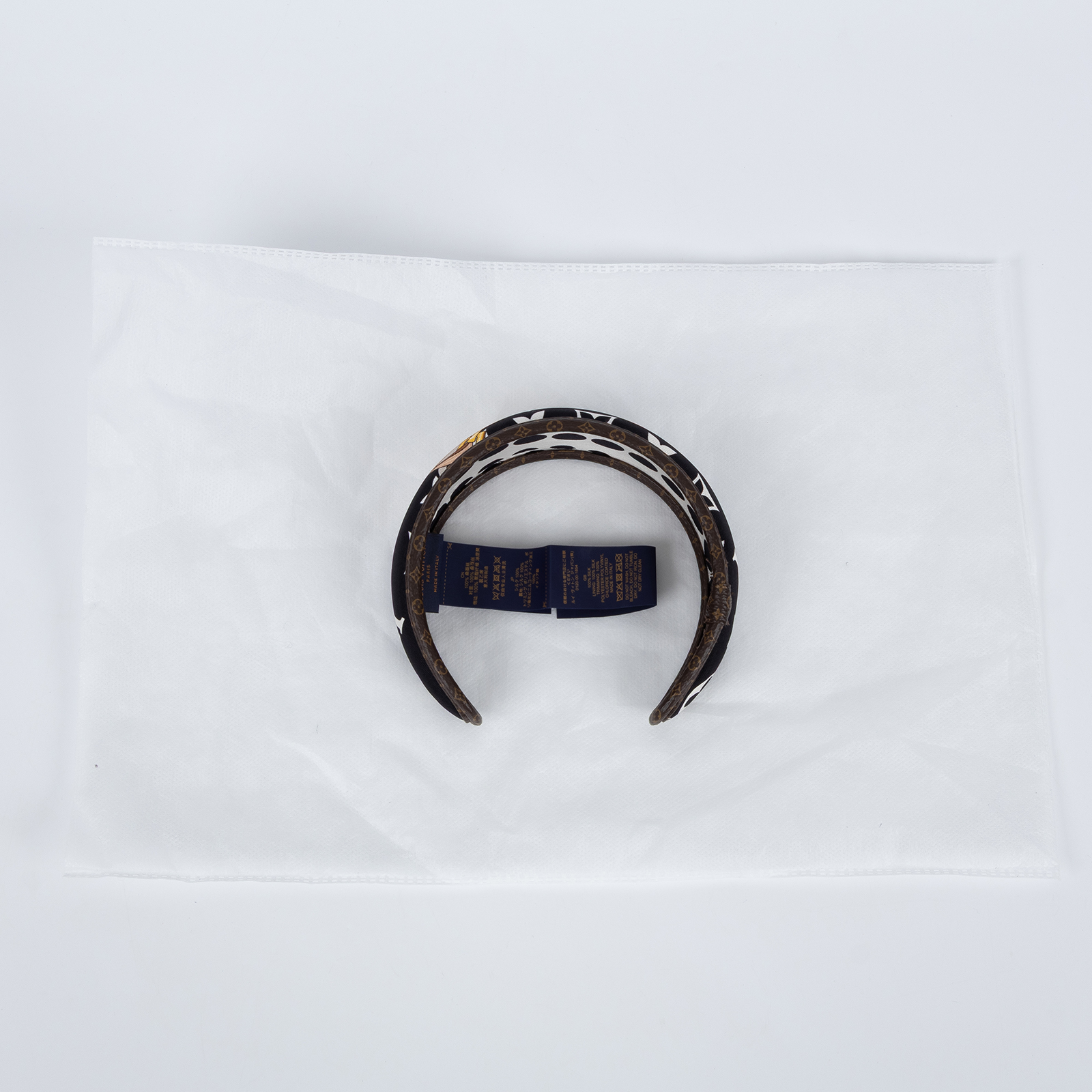 路易威登 LOUIS VUITTON 髮箍 髮飾 頭飾 M77394 黑白原花髮箍 無附屬品