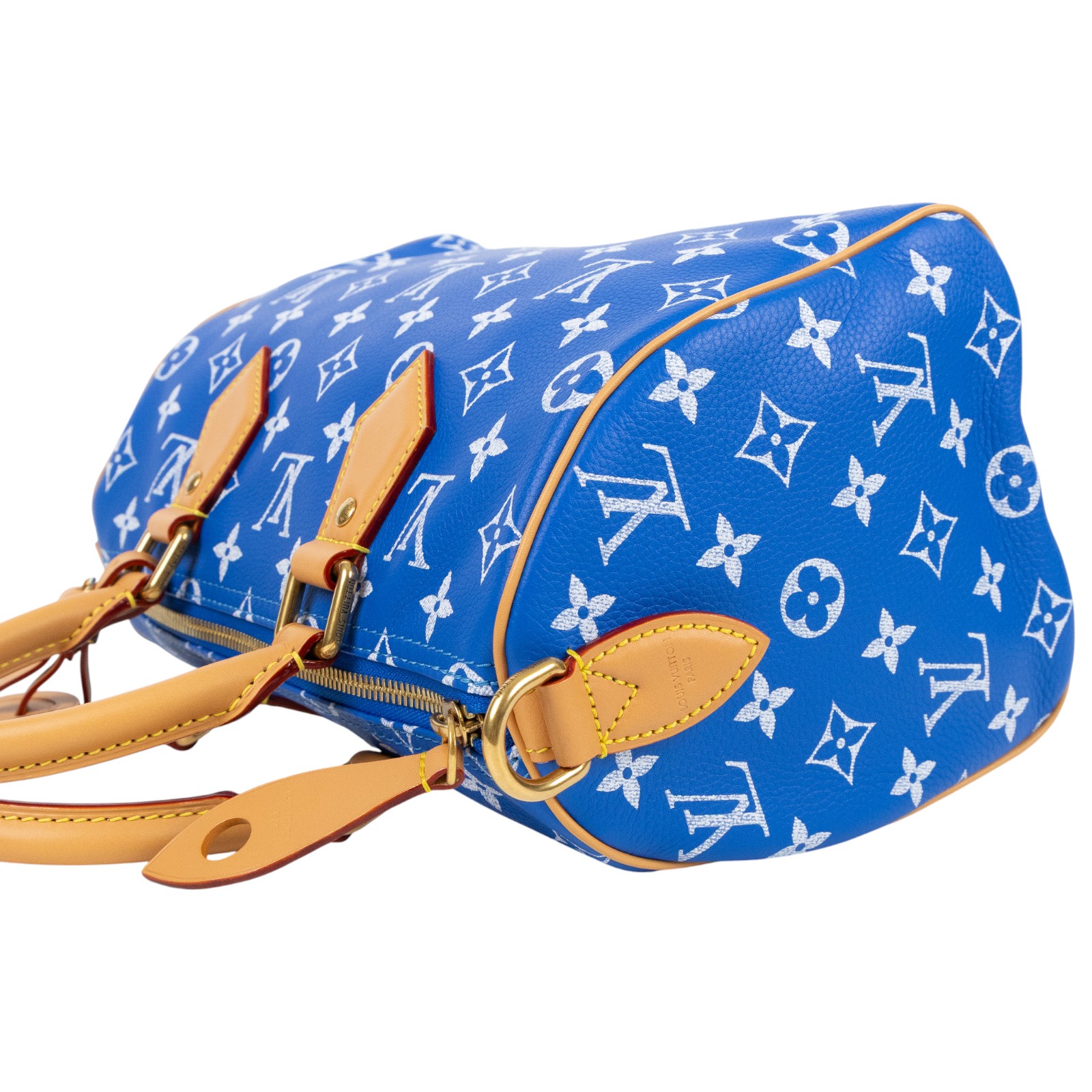 路易威登 LOUIS VUITTON Speedy P9 Bandoulière 25 波士頓包 手提包 藍色 M24424 晶片款  防塵袋/鎖組/購買證明影本