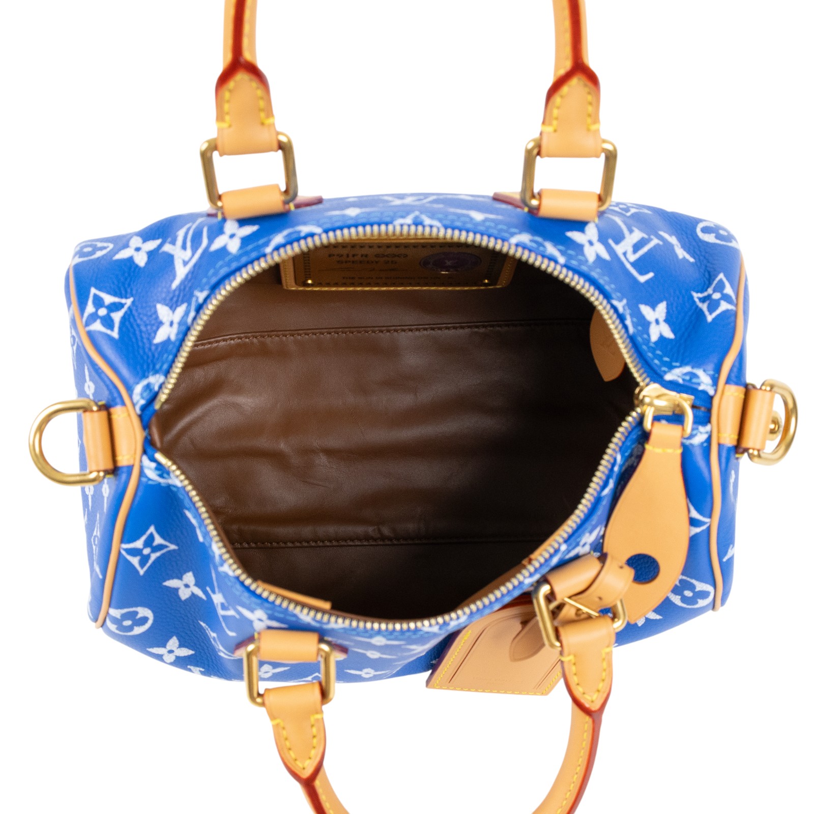 路易威登 LOUIS VUITTON Speedy P9 Bandoulière 25 波士頓包 手提包 藍色 M24424 晶片款  防塵袋/鎖組/購買證明影本