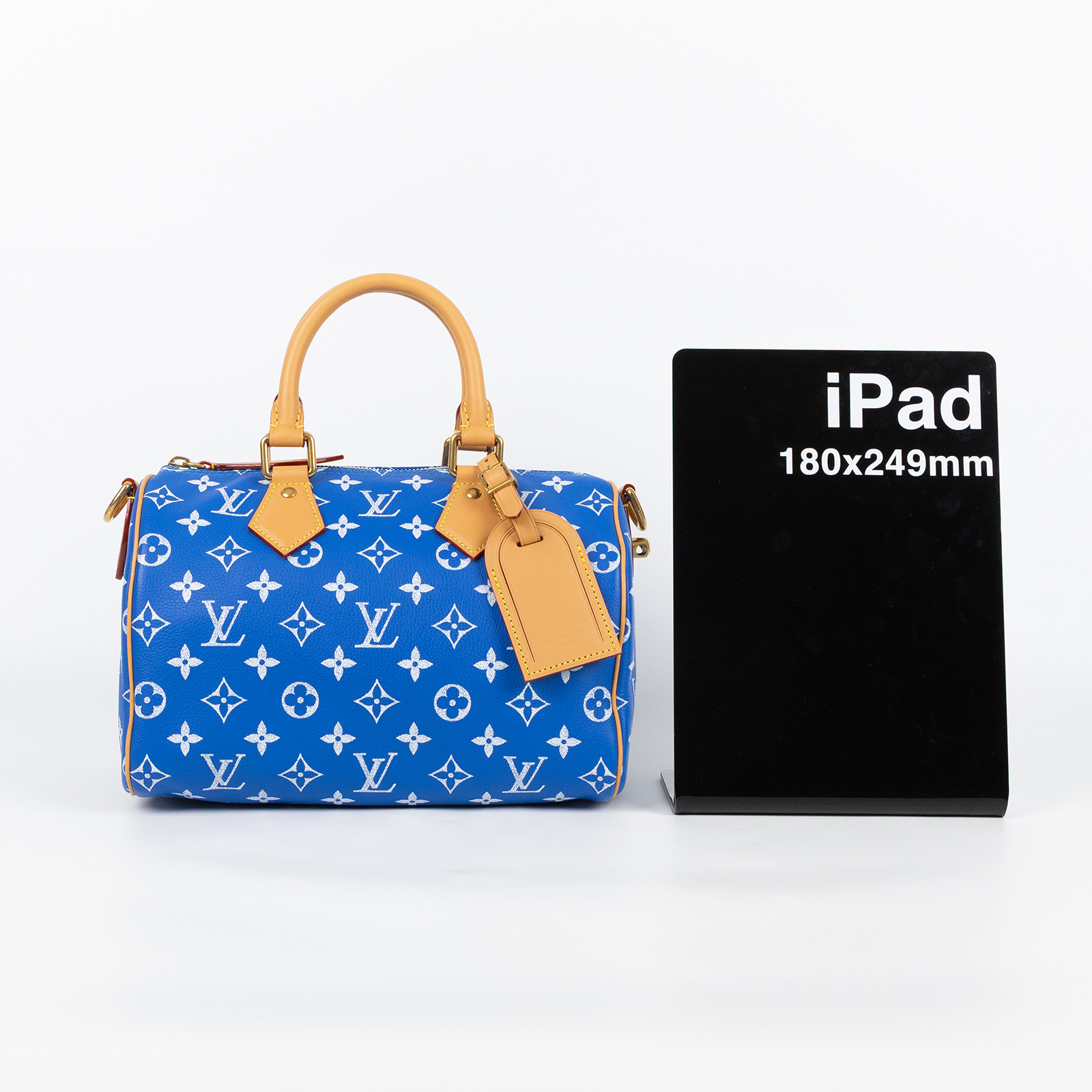 路易威登 LOUIS VUITTON Speedy P9 Bandoulière 25 波士頓包 手提包 藍色 M24424 晶片款  防塵袋/鎖組/購買證明影本