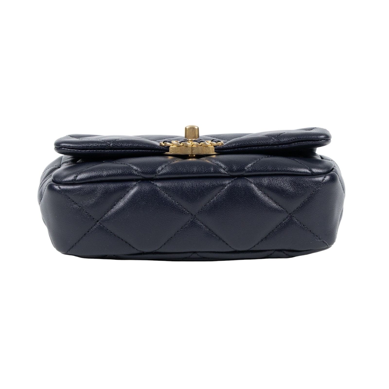 香奈兒 CHANEL CC LOGO 19 側背包 口蓋包 AS1163 30開 深藍19腰包 原廠盒子/防塵袋/保證卡