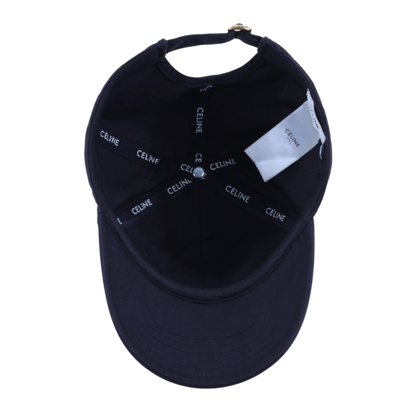 思琳 CELINE 棉質棒球帽 2AUA1242N_M 黑LOGO棒球帽 #M 無附屬品