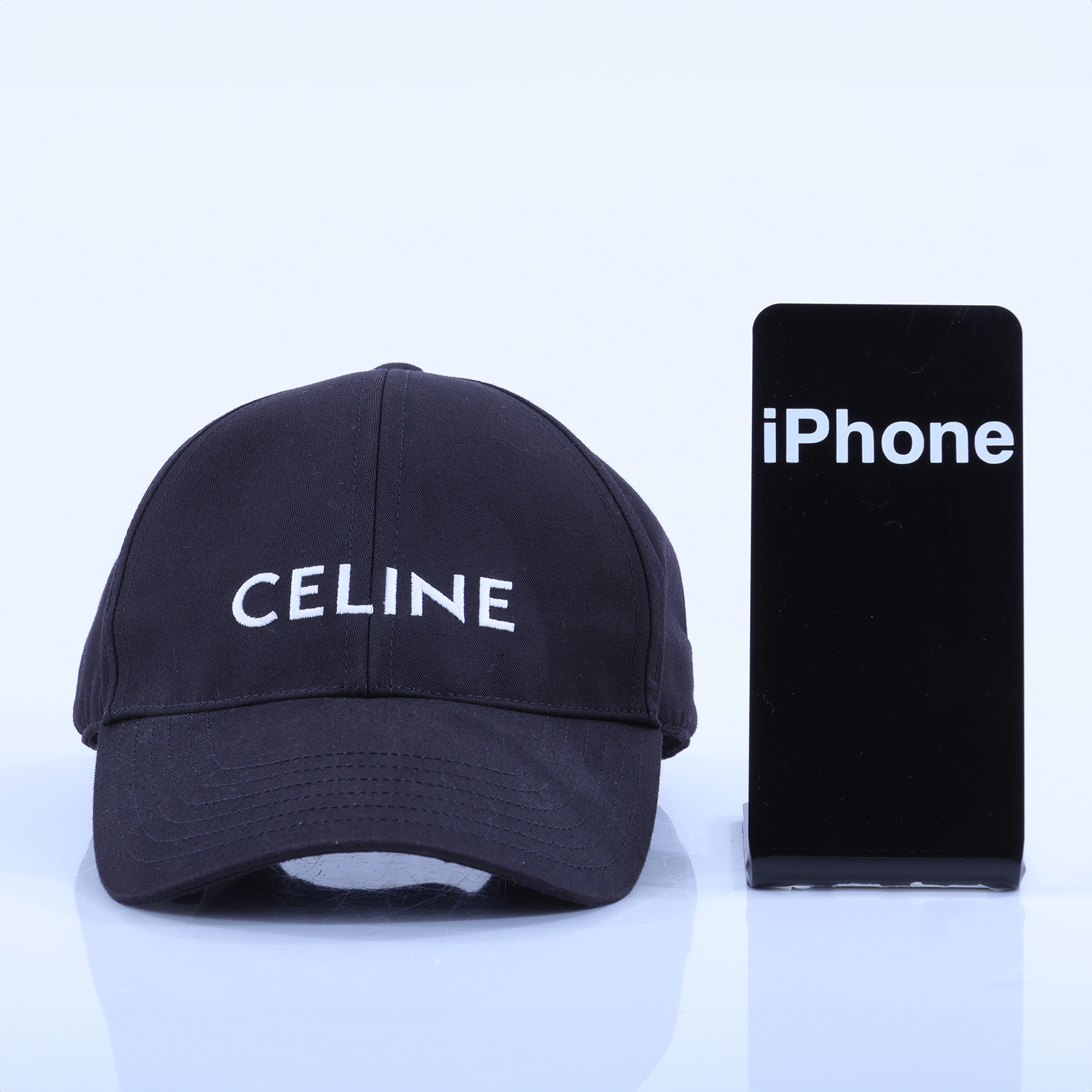 思琳 CELINE 棉質棒球帽 2AUA1242N_M 黑LOGO棒球帽 #M 無附屬品
