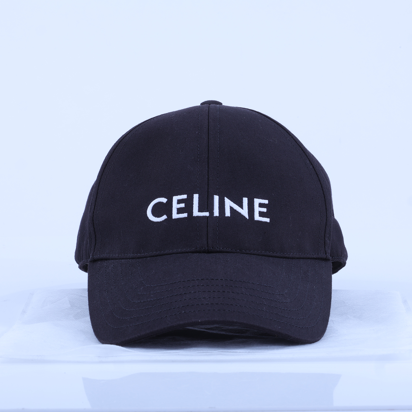 思琳 CELINE 棉質棒球帽 2AUA1242N_M 黑LOGO棒球帽 #M 無附屬品