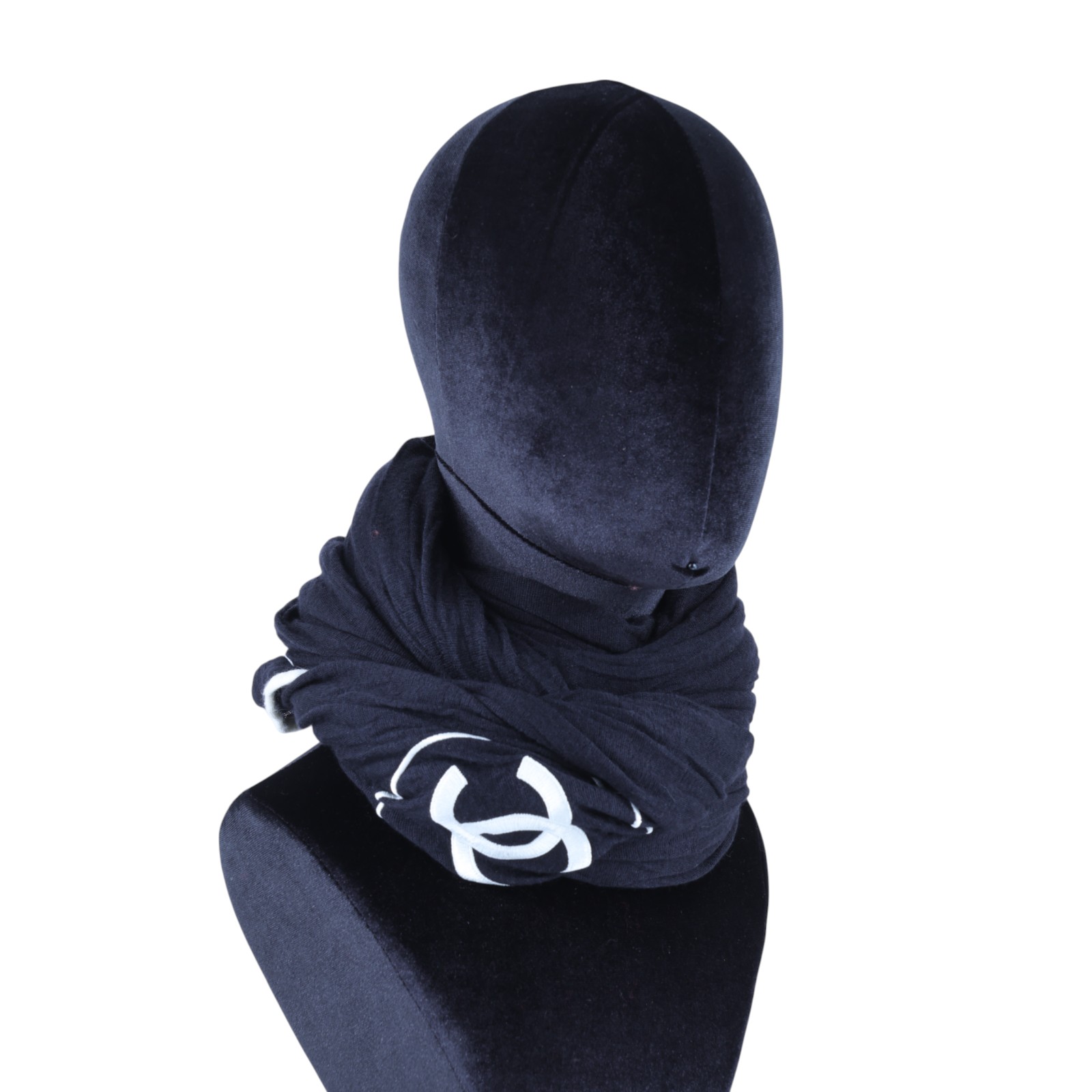 香奈兒 CHANEL CC LOGO 披肩 圍巾  黑雙C圍巾 無附屬品