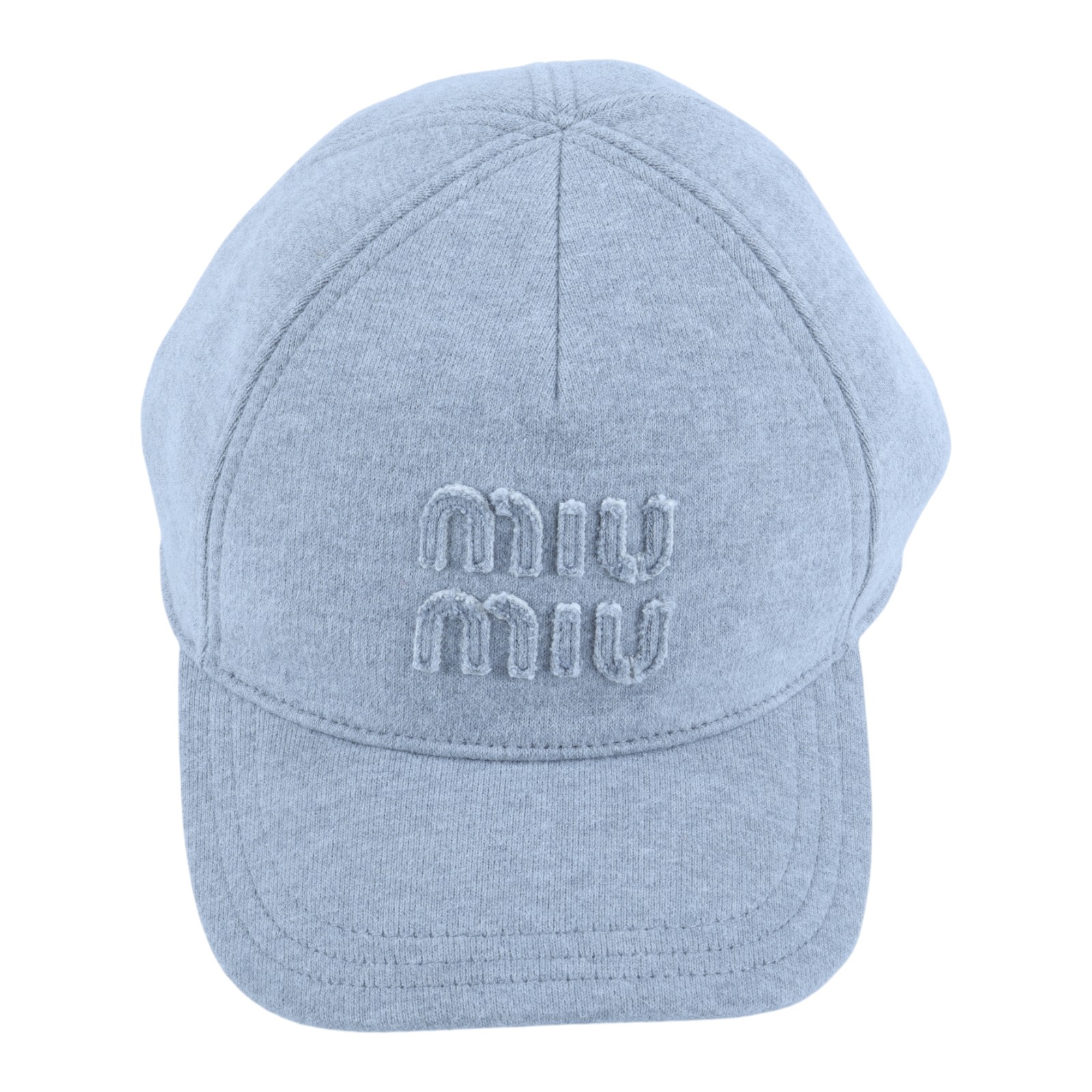 繆繆 MIU MIU Logo 棒球帽 5HC179_2C30_S 灰LOGO帽子 防塵袋