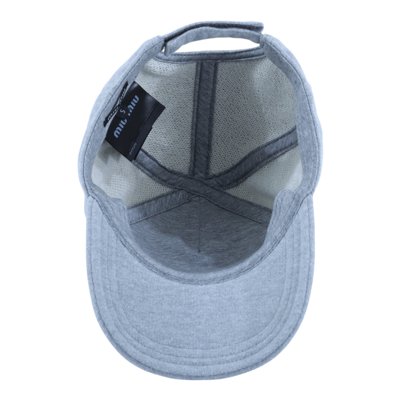 繆繆 MIU MIU Logo 棒球帽 5HC179_2C30_S 灰LOGO帽子 防塵袋