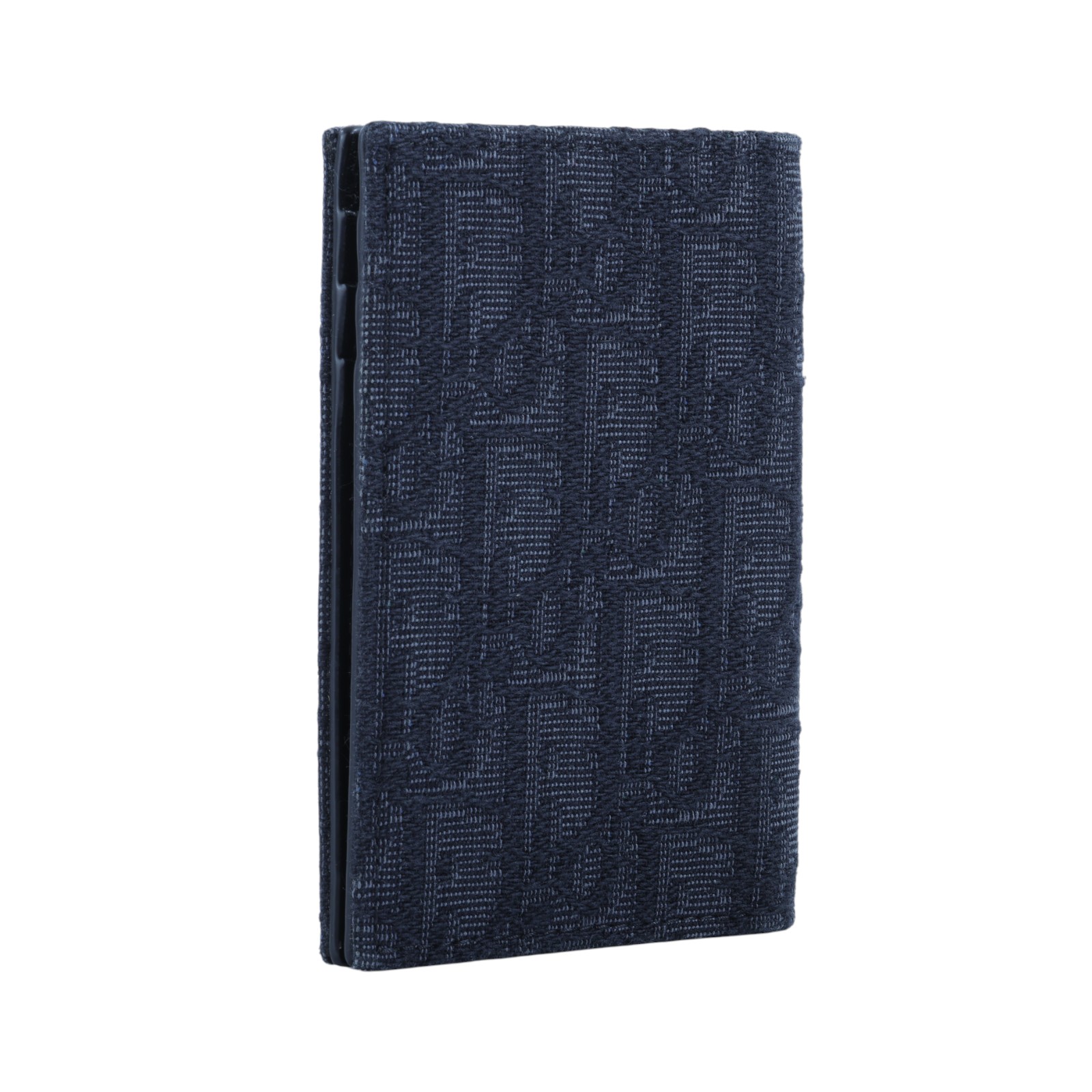 迪奧 CHRISTIAN DIOR 對折卡夾 2ESCH138YSE 深色緹花二折卡夾 原廠盒子/防塵袋/購買證明