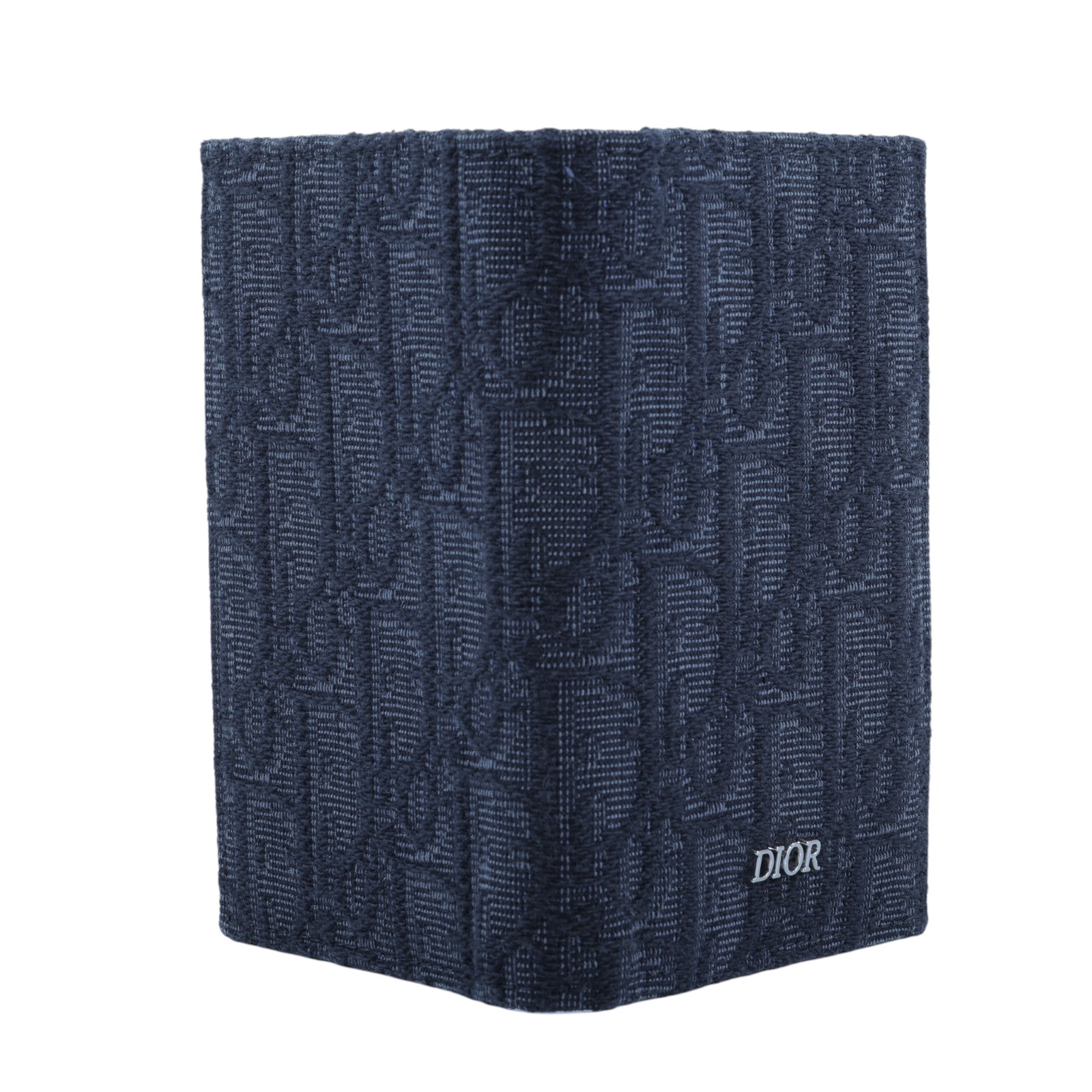 迪奧 CHRISTIAN DIOR 對折卡夾 2ESCH138YSE 深色緹花二折卡夾 原廠盒子/防塵袋/購買證明