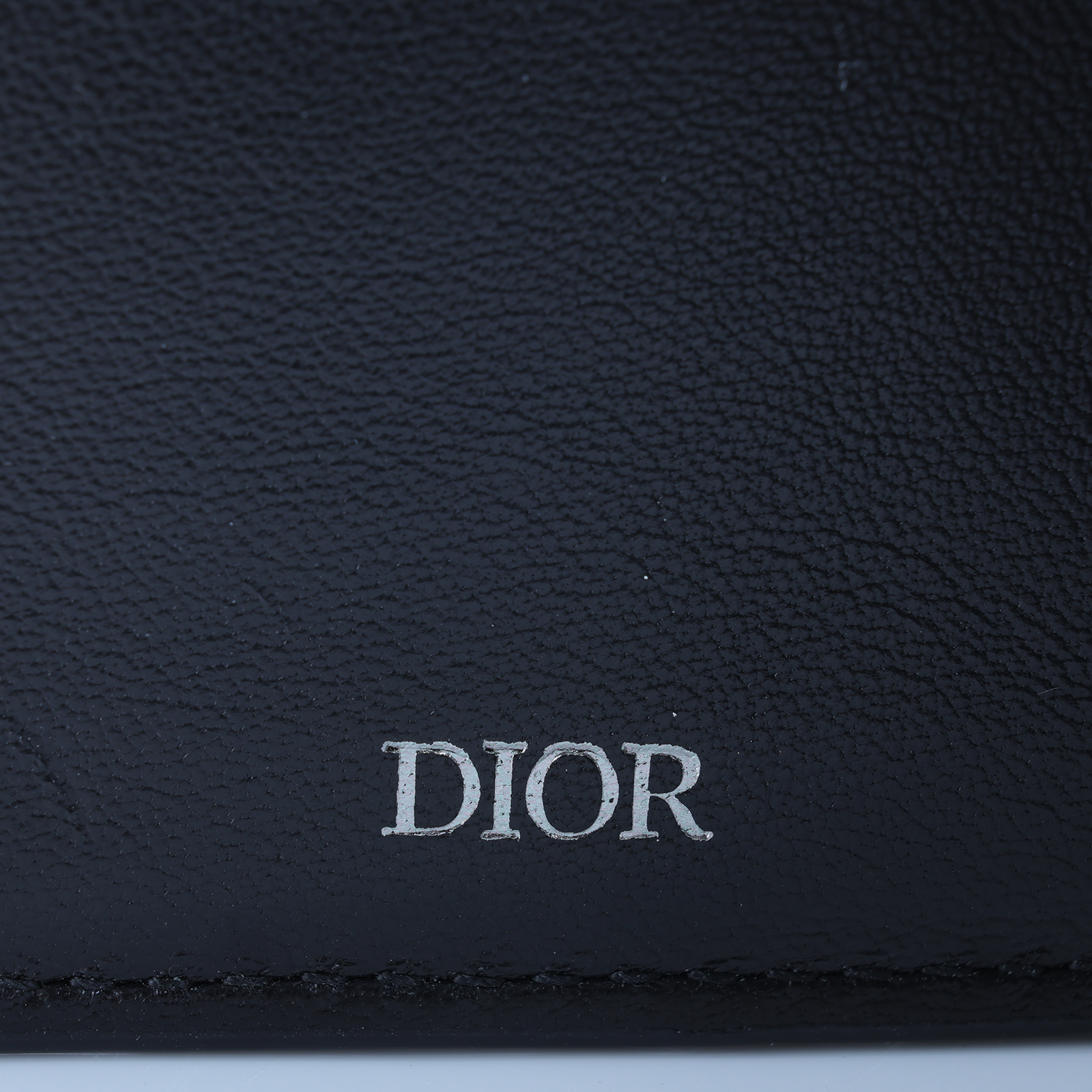 迪奧 CHRISTIAN DIOR 對折卡夾 2ESCH138YSE 深色緹花二折卡夾 原廠盒子/防塵袋/購買證明