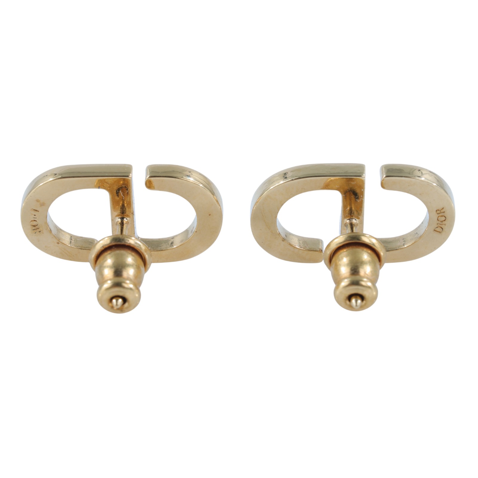 迪奧 CHRISTIAN DIOR Petit CD 耳針耳環 E2810WOMLQ_D307 金色CD耳環 防塵袋