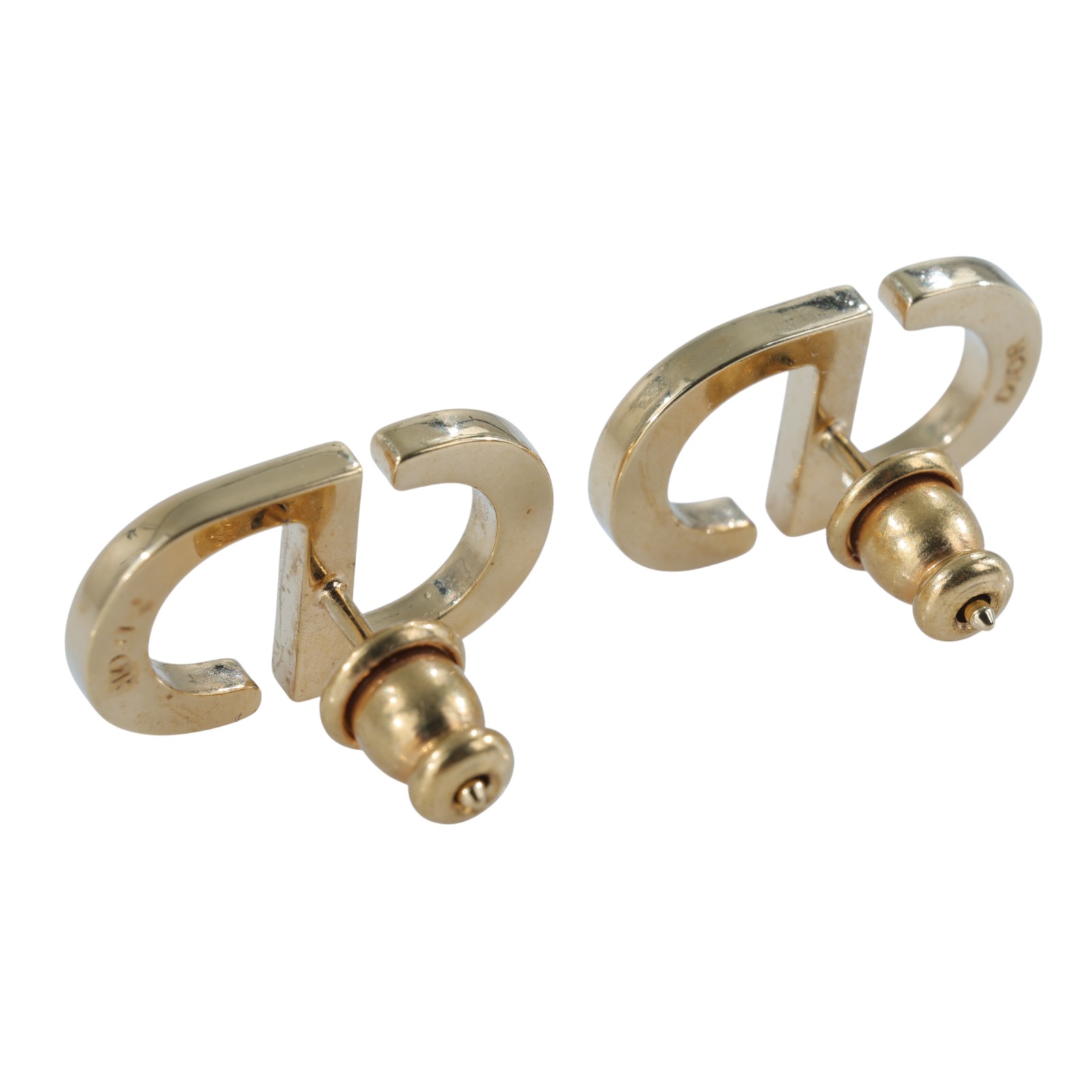 迪奧 CHRISTIAN DIOR Petit CD 耳針耳環 E2810WOMLQ_D307 金色CD耳環 防塵袋