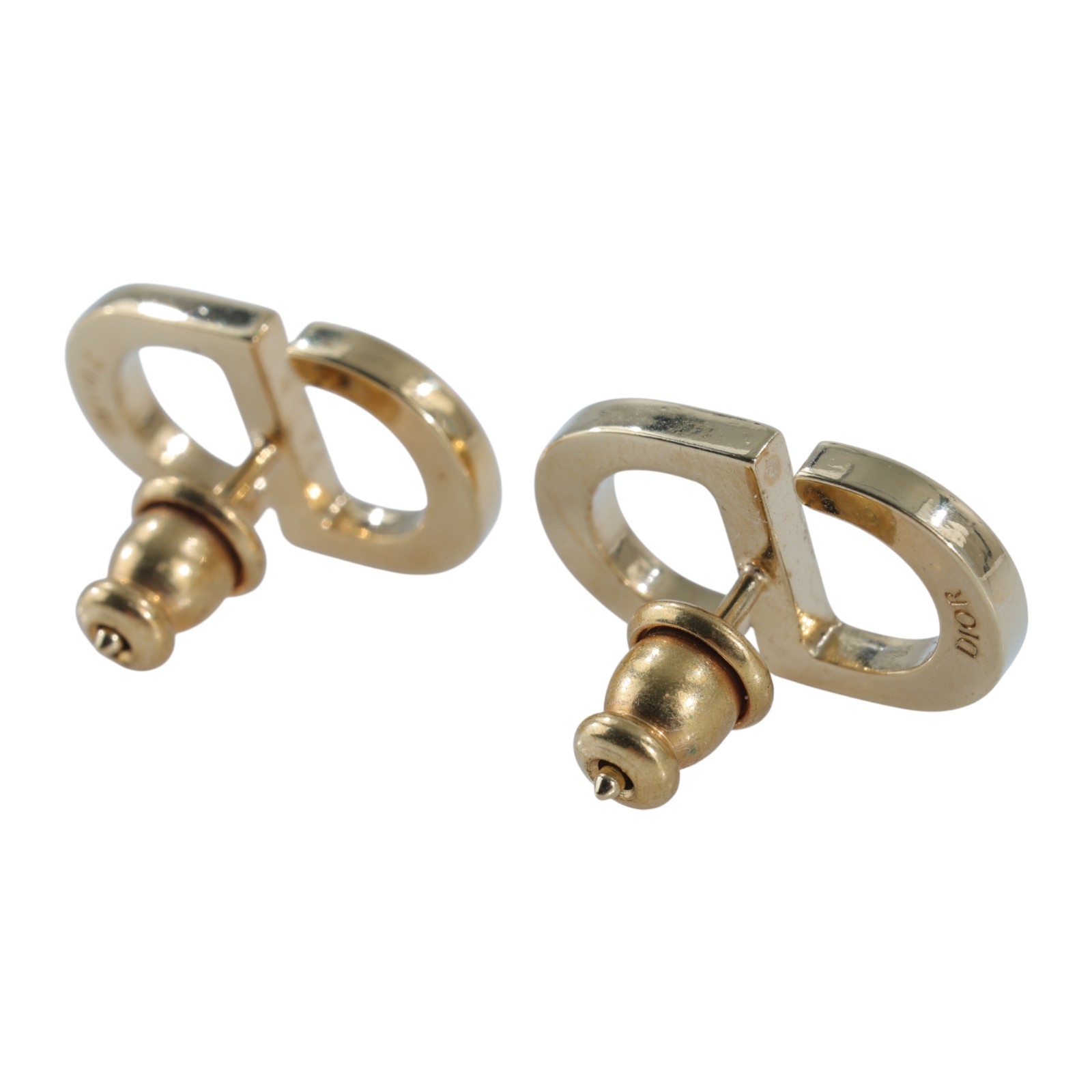 迪奧 CHRISTIAN DIOR Petit CD 耳針耳環 E2810WOMLQ_D307 金色CD耳環 防塵袋