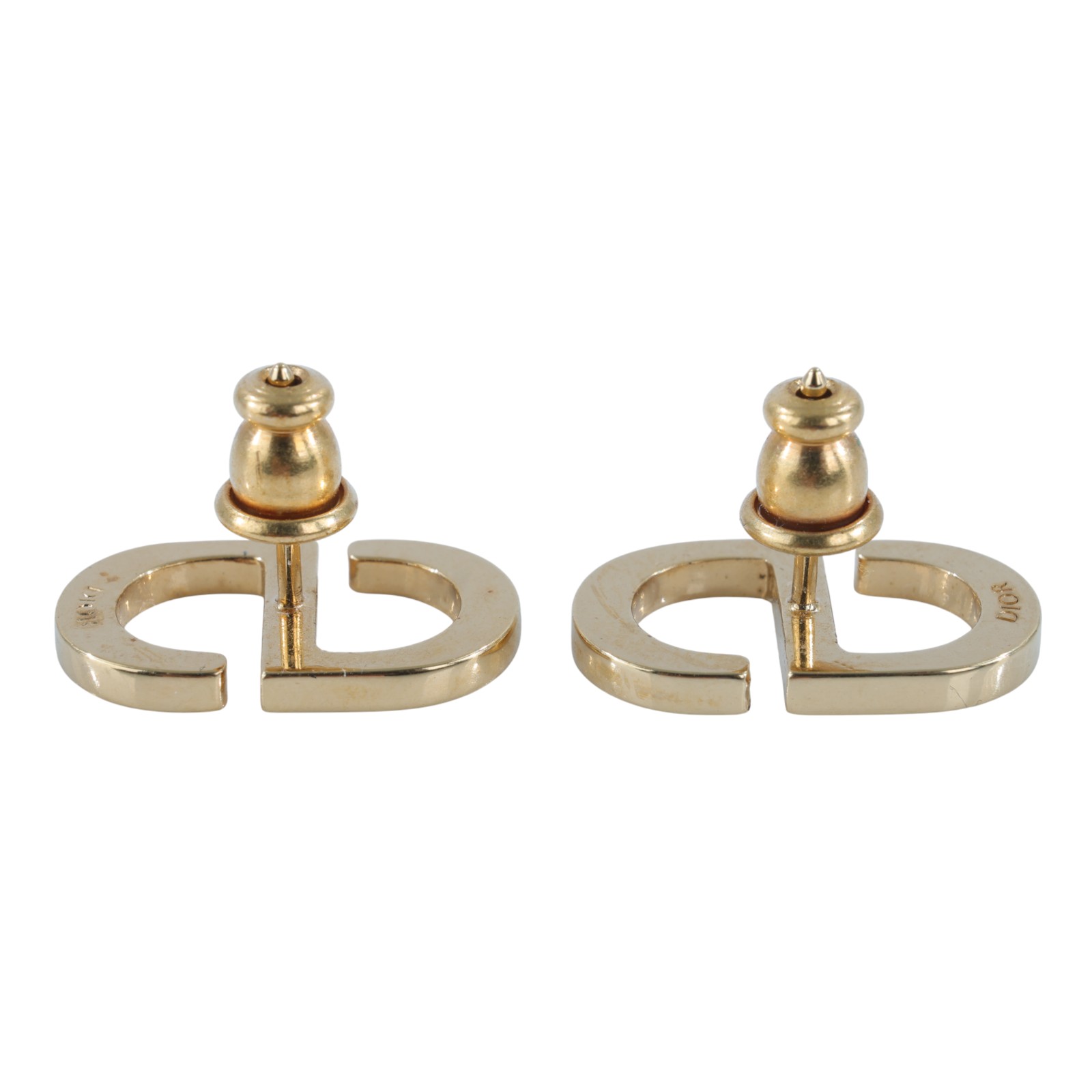 迪奧 CHRISTIAN DIOR Petit CD 耳針耳環 E2810WOMLQ_D307 金色CD耳環 防塵袋