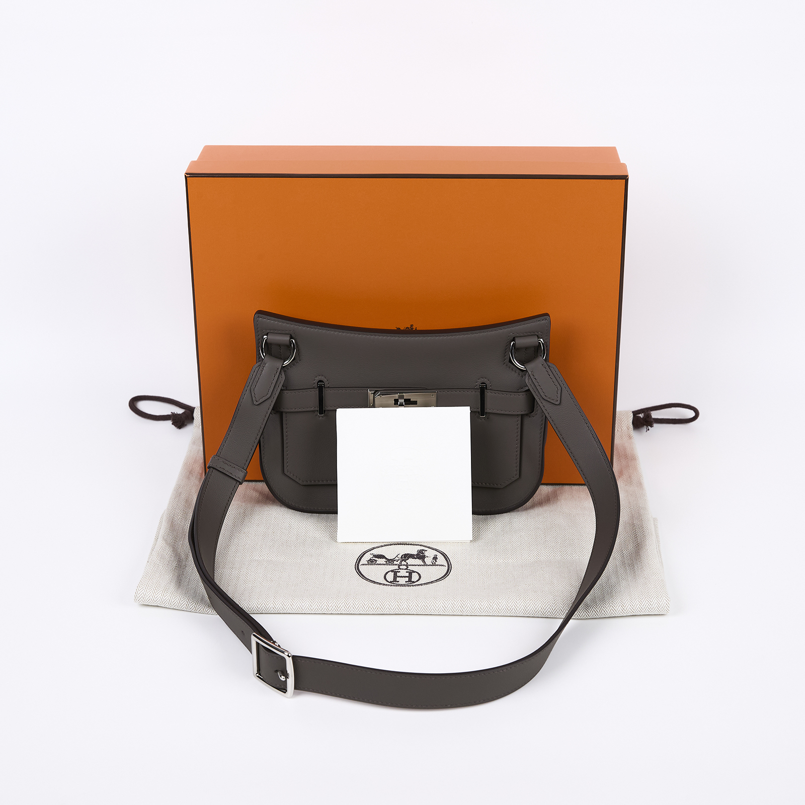 愛馬仕 Hermes Jypsiere 吉普賽包 Mini 錫器灰色 銀色五金 H088004CK8F /K BY 812KA  原廠盒子/防塵袋